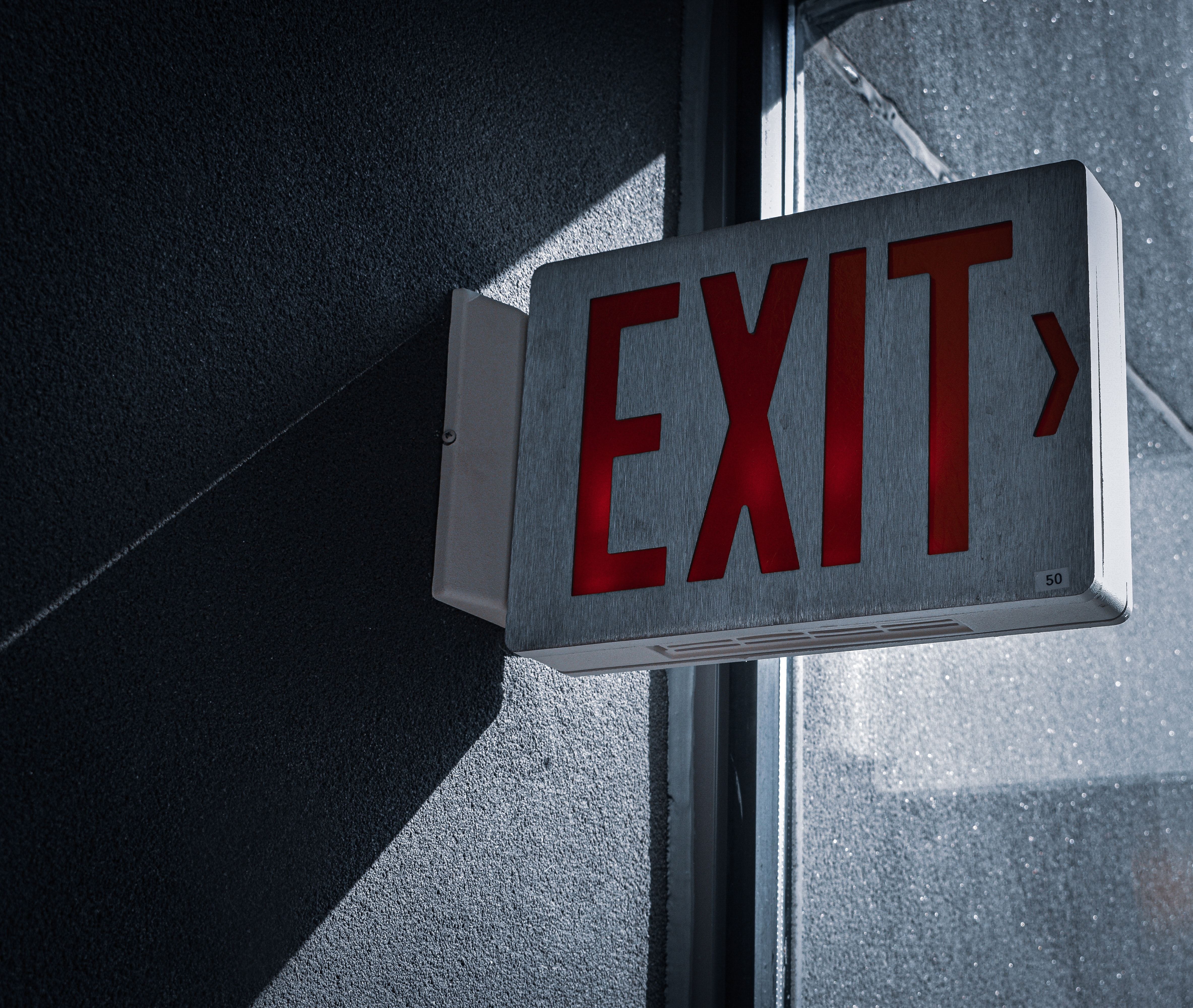 sign, words, wall, pointer, output, exit download HD wallpaper
