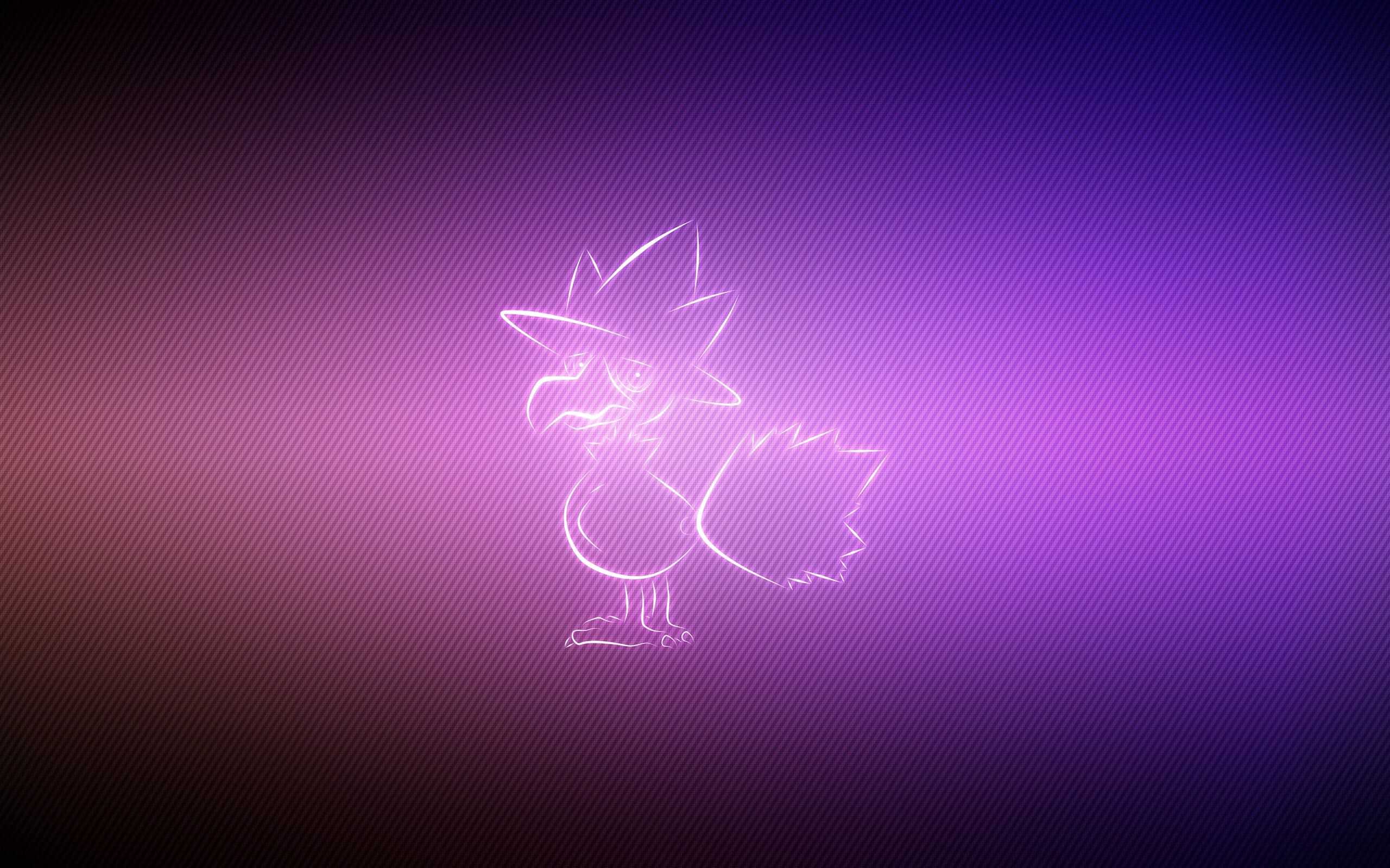 HD wallpaper pokémon, lilac, background, vector, pokemon, murkrow