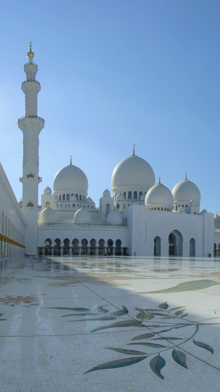 1135294 скачать обои мечеть, религиозные, большая мечеть шейха зайда, архитектура, купол, абу даби, объединенные арабские эмираты, объединённые арабские эмираты, место, мечети - заставки и картинки бесплатно