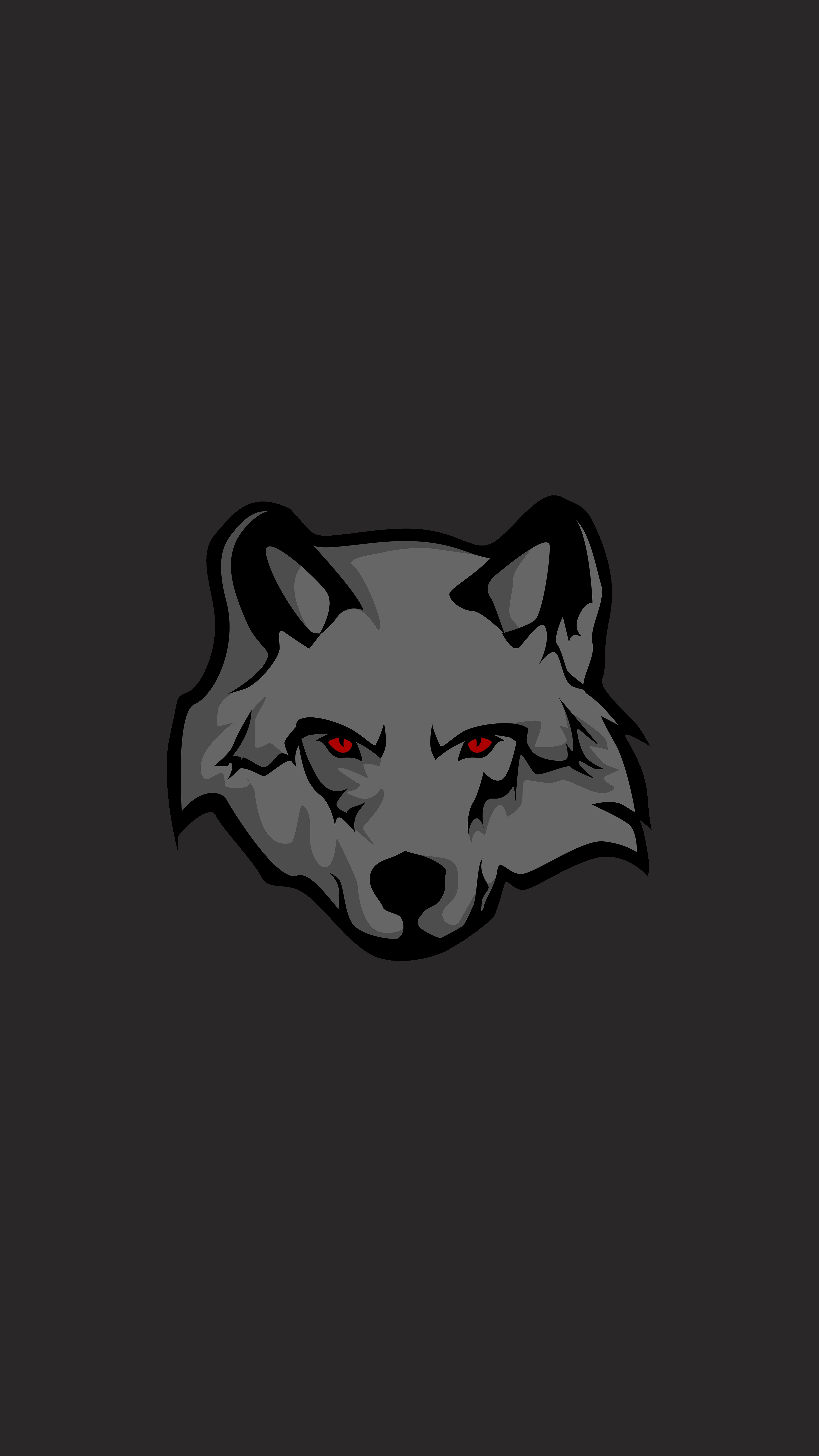 wolf, sticker, art, vector, predator Smartphone Background