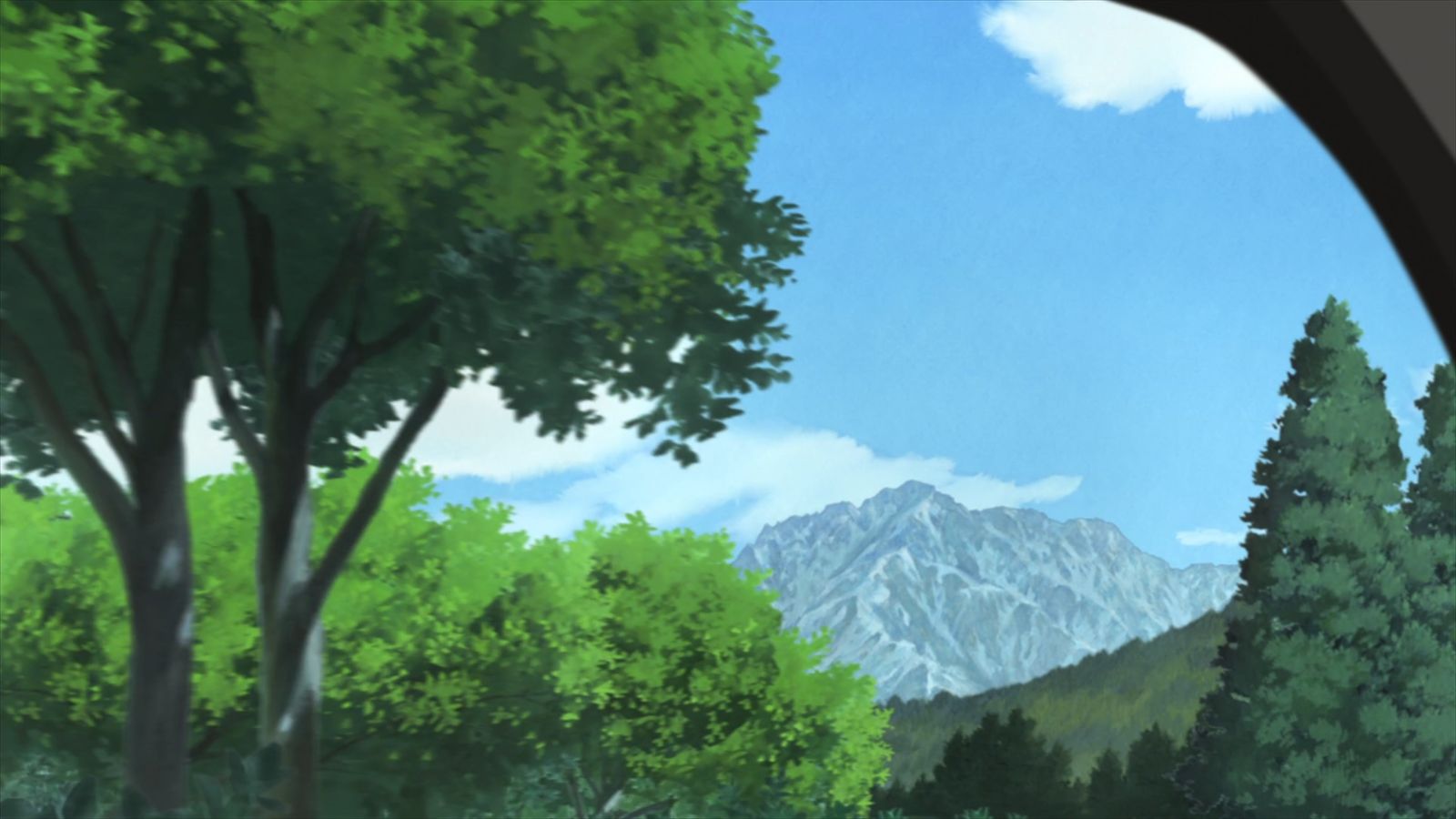 anime, wolf children, landscape, mountain, moving 8K