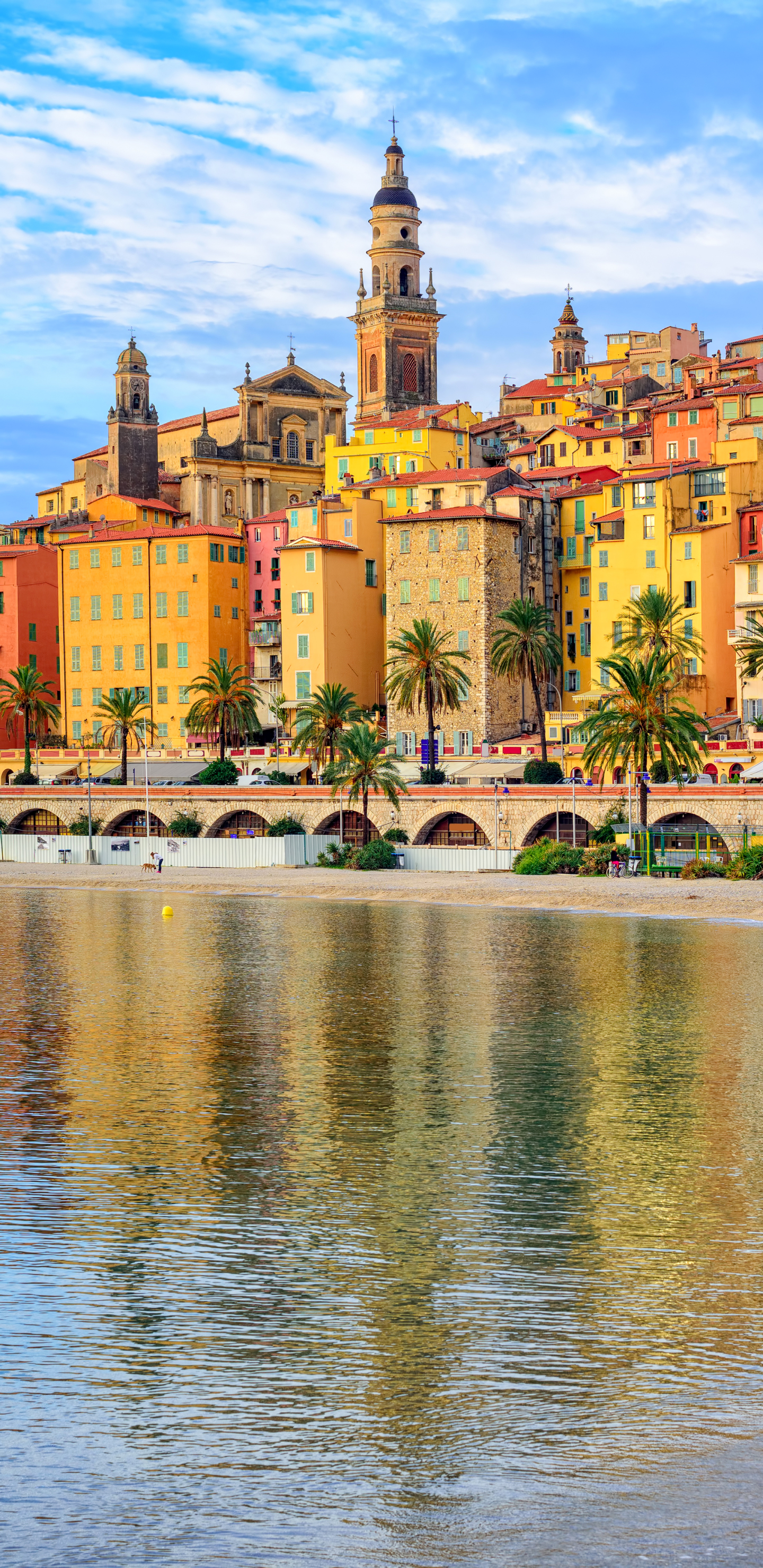 beach, man made, town, architecture, french riviera, house, towns Full HD