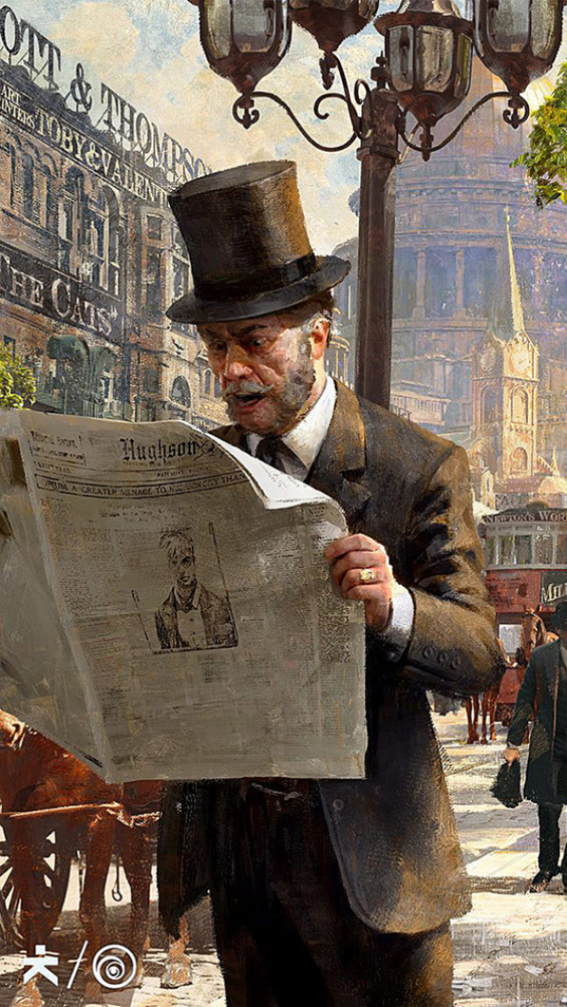 video game, anno 1800, newspaper, street 1080p