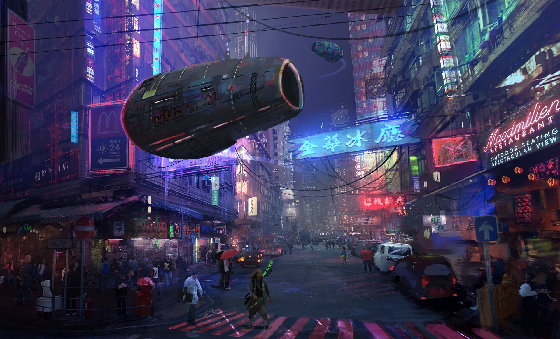 Город Найт Сити Cyberpunk