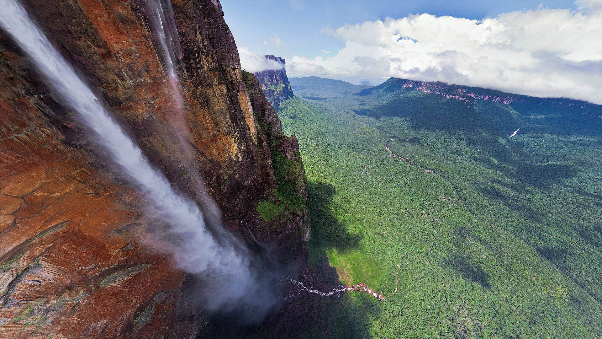 217563 скачать обои водопад анхель, венесуэла, земля/природа, утёс, гора, водопад, водопады - заставки и картинки бесплатно