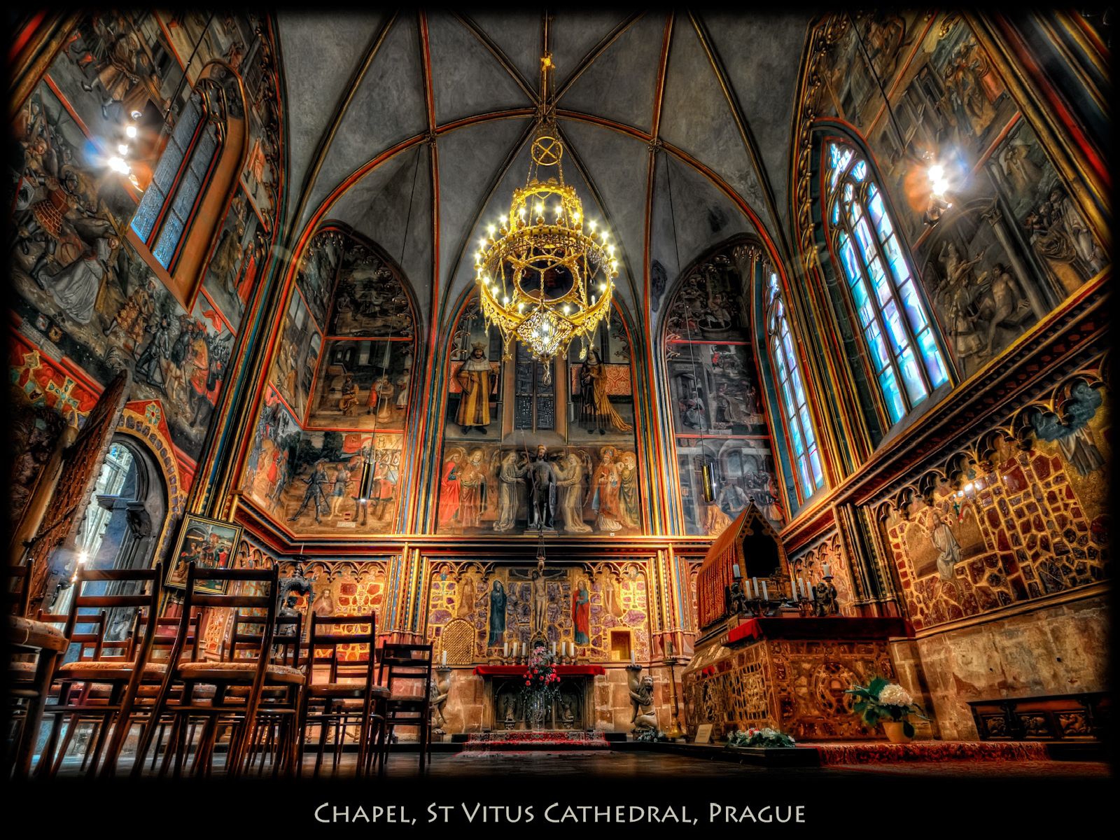 prague, religious, st vitus cathedral, arch, cathedral, chandelier, church, hdr, cathedrals