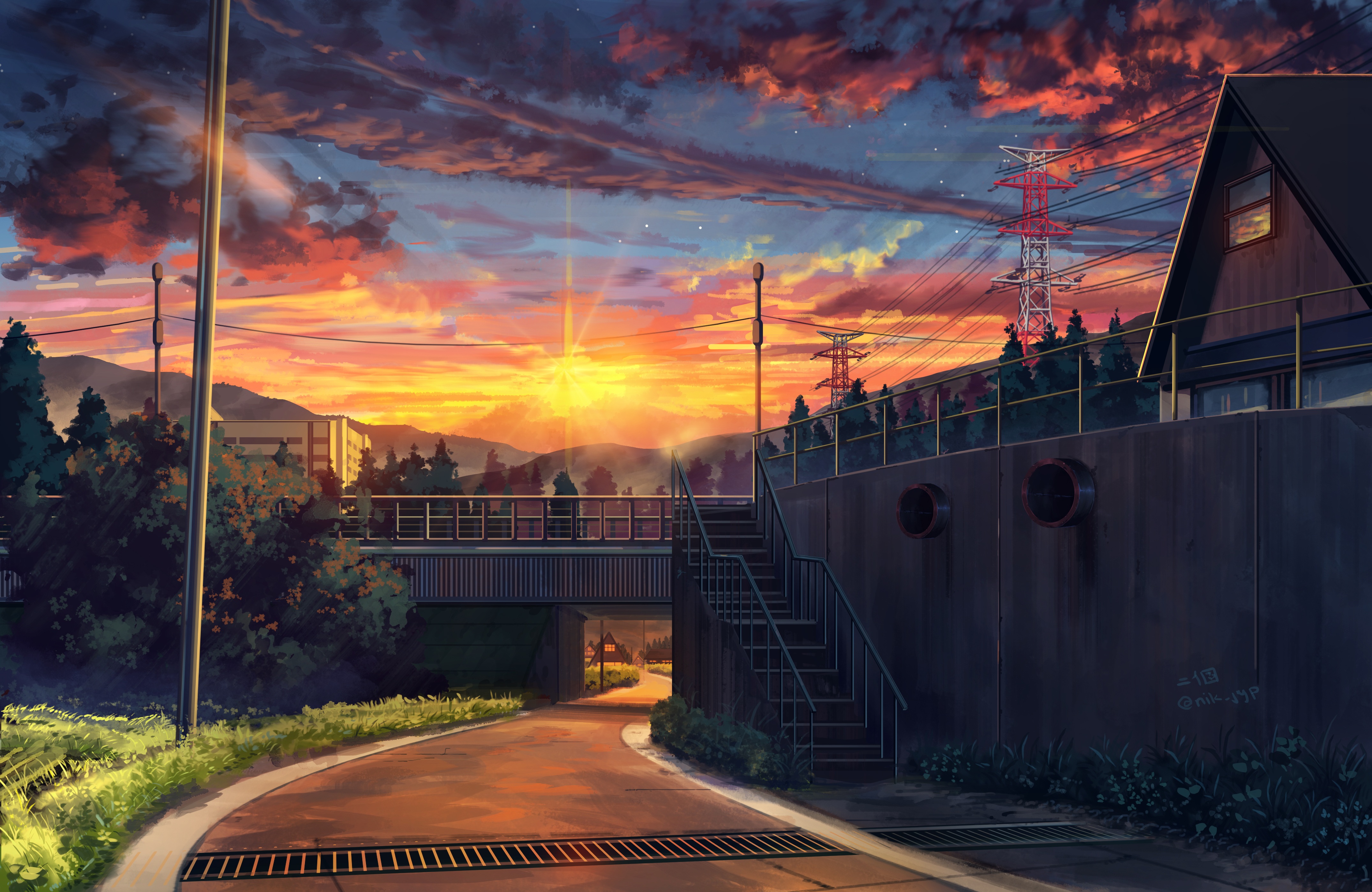 Wallpaper  city street anime road 5 Centimeters Per Second ART  screenshot 1920x1200 px urban area 1920x1200  CoolWallpapers  577315   HD Wallpapers  WallHere