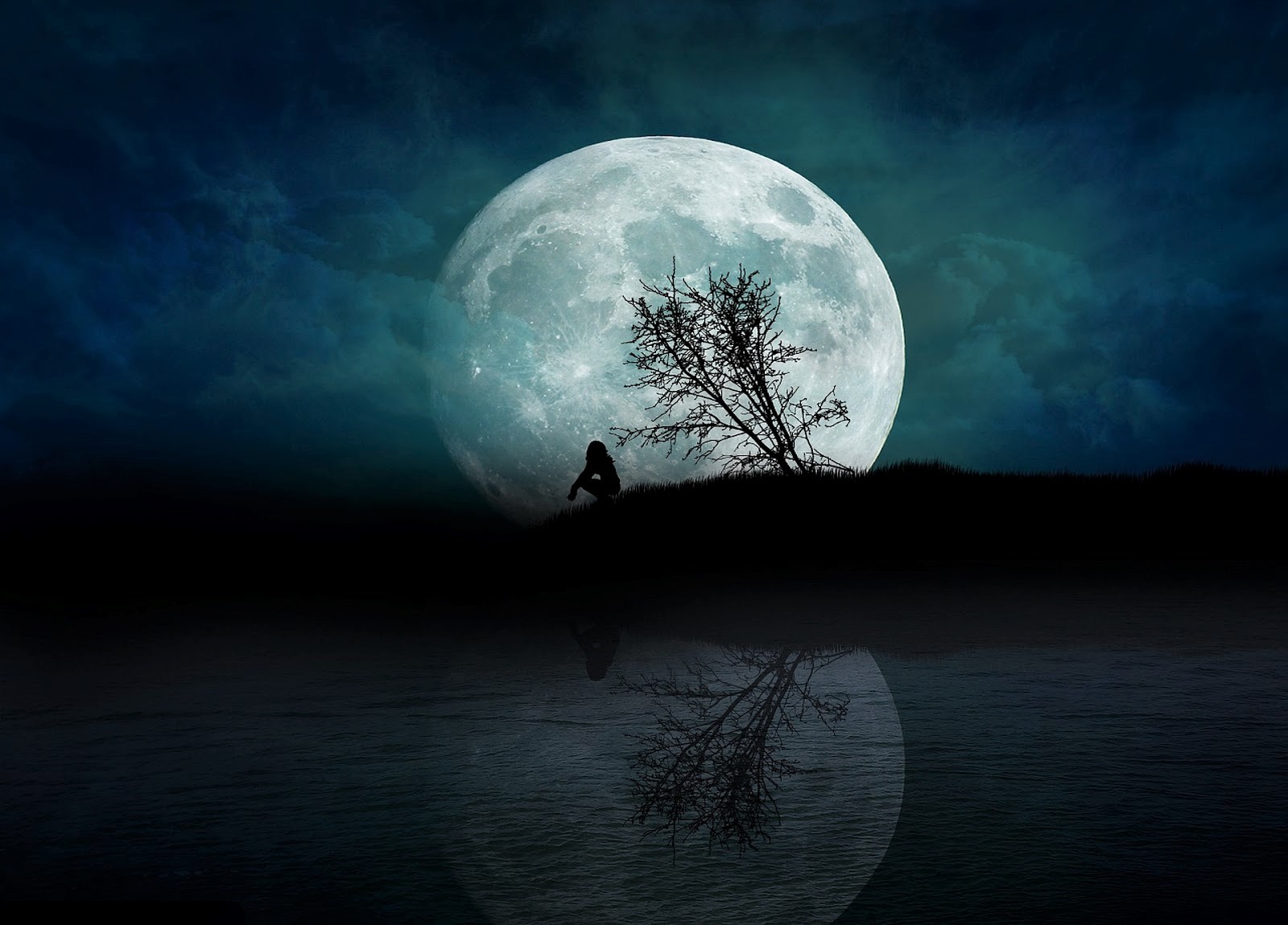 Луна грустный текст. Лунная ночь. Ночь Луна. Луна одиночество. Полнолуние.