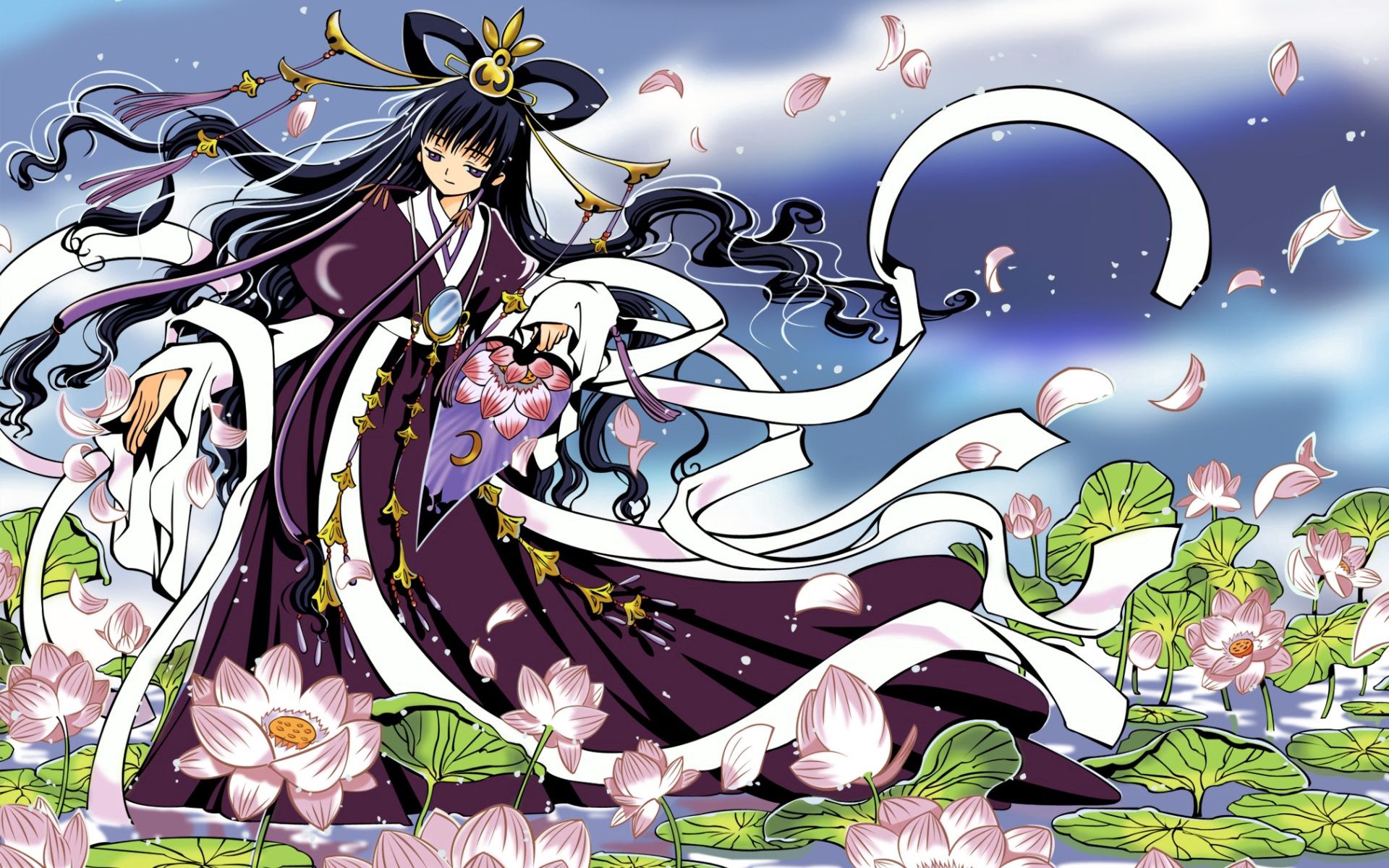 Download mobile wallpaper Dress, Kimono, Girl, Anime for free.