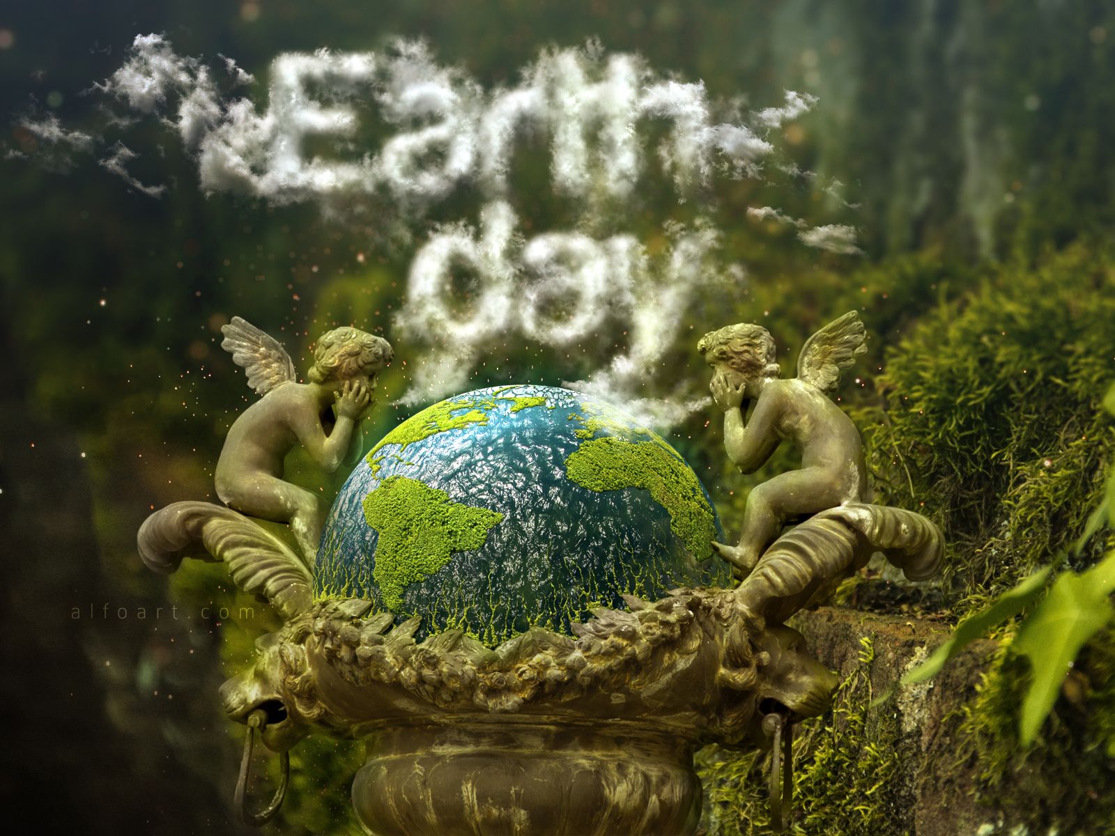 holiday, earth day, earth, green, planet, statue