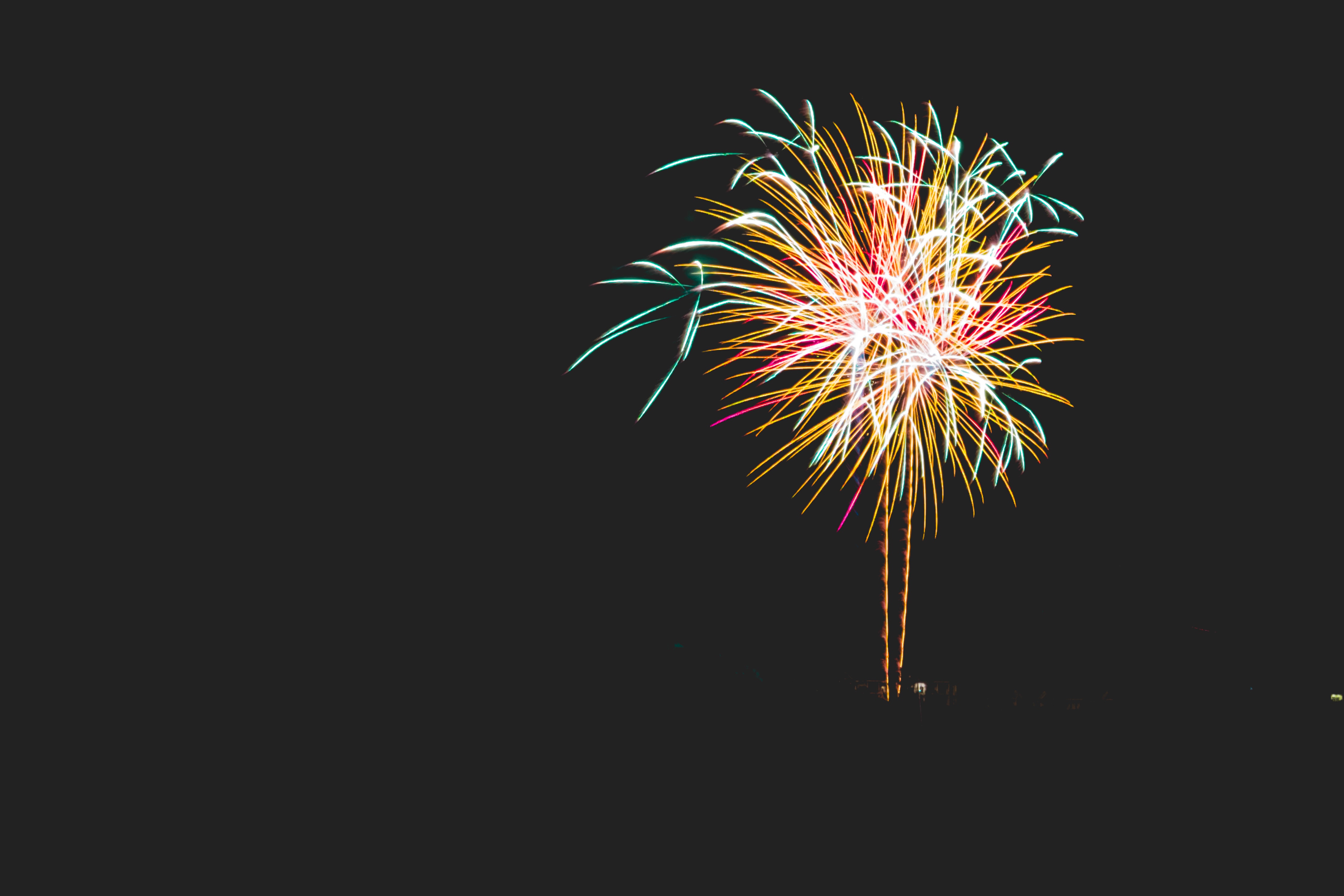salute, night, dark, sparks, multicolored, motley, holiday, fireworks, firework, crumble HD wallpaper