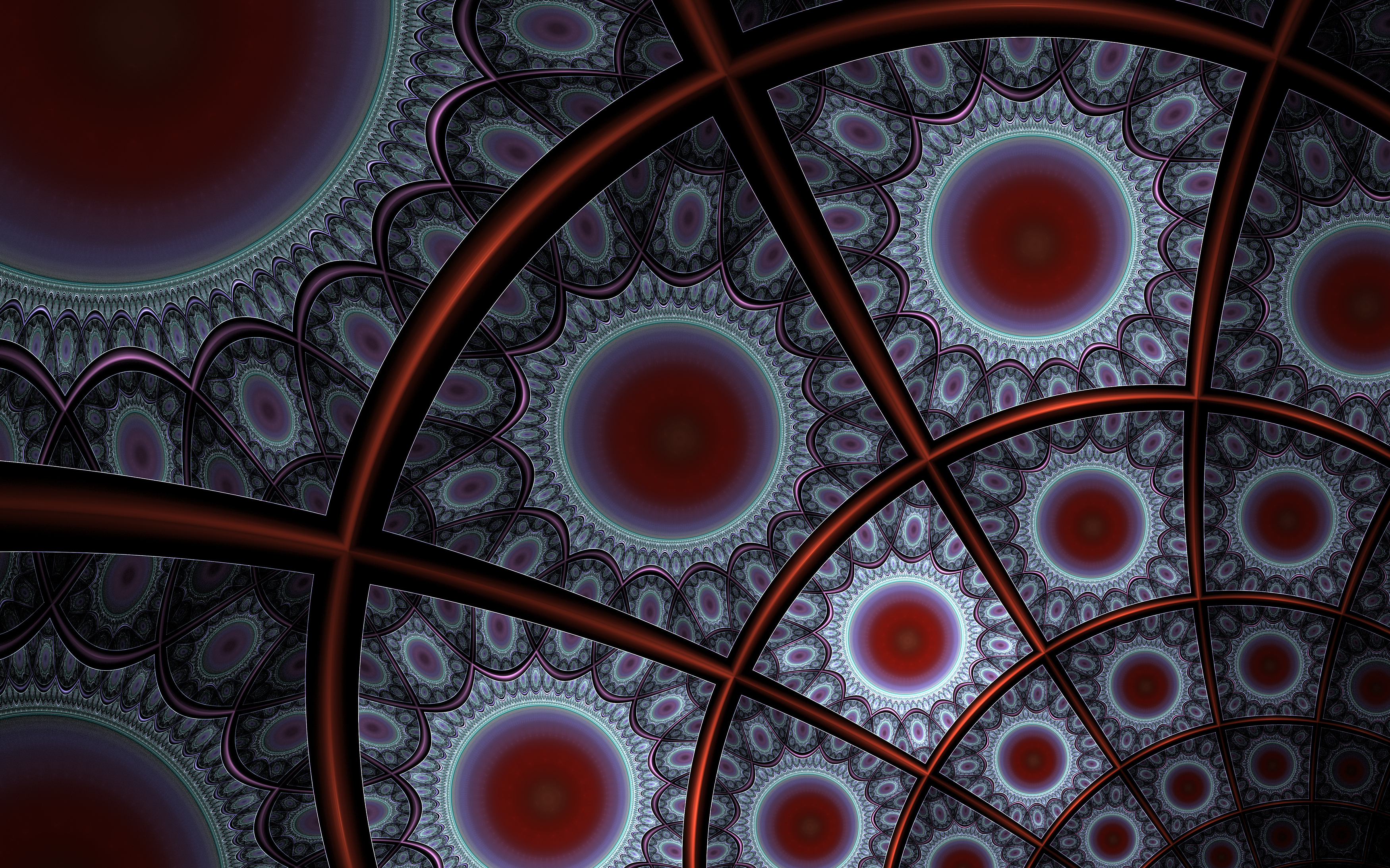 Download mobile wallpaper Circles, Pattern, Lines, Fractal, Abstract for free.