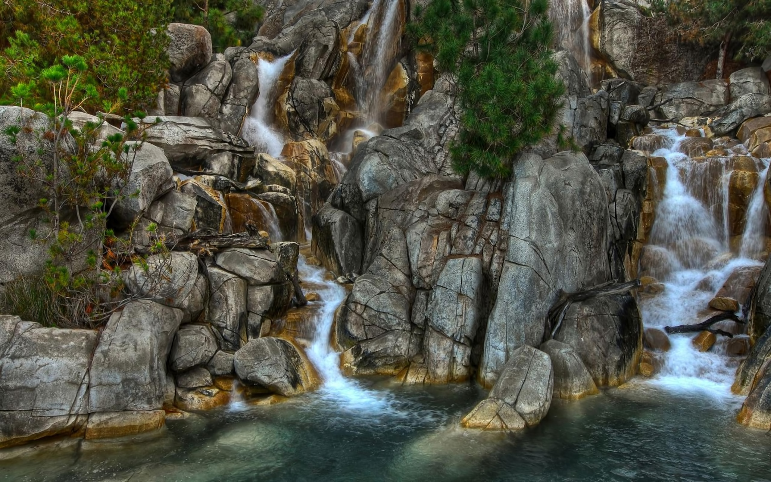 無料モバイル壁紙滝, 風景をダウンロードします。