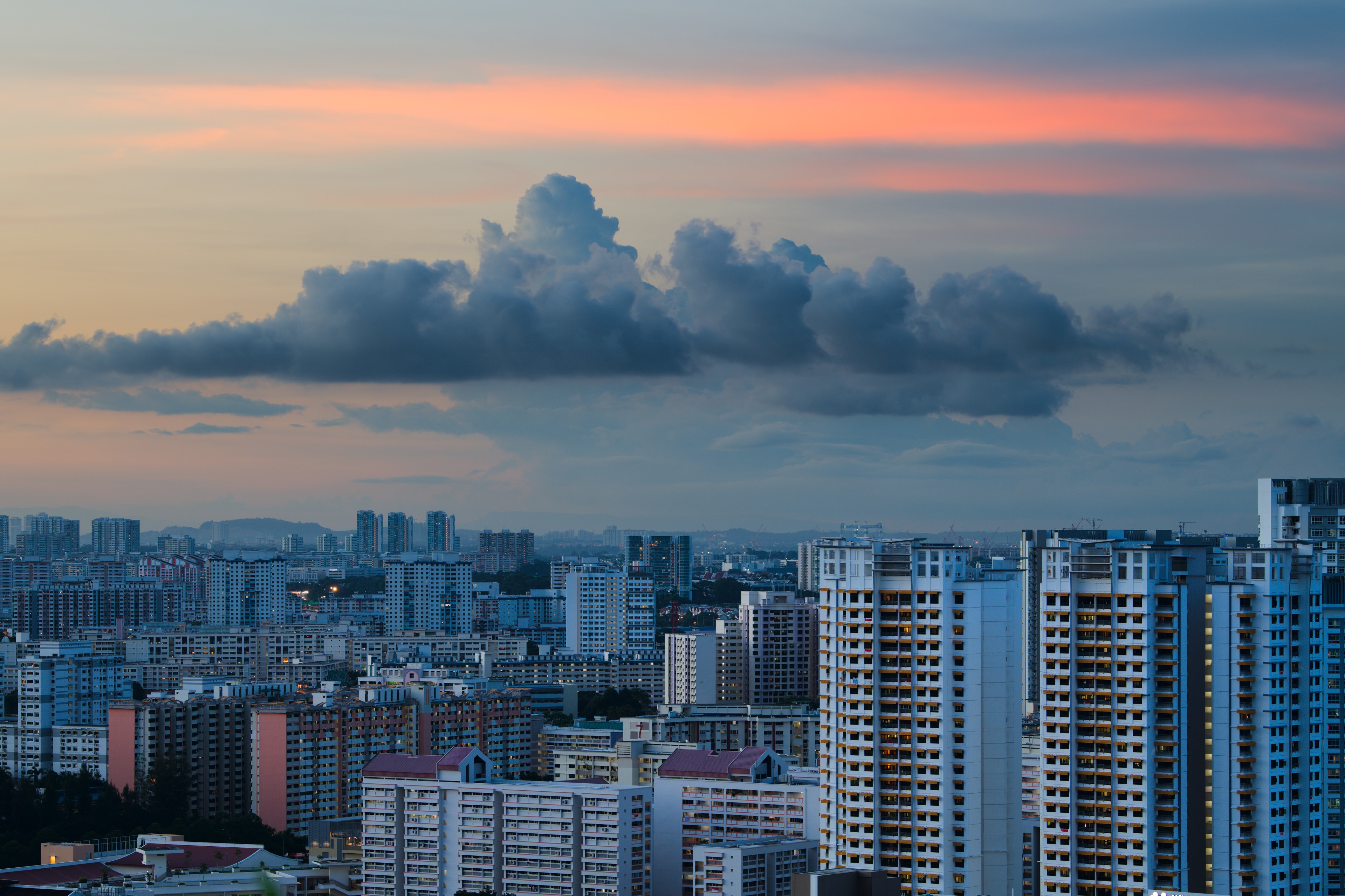 cities, sunset, architecture, clouds, city, skyscraper, building