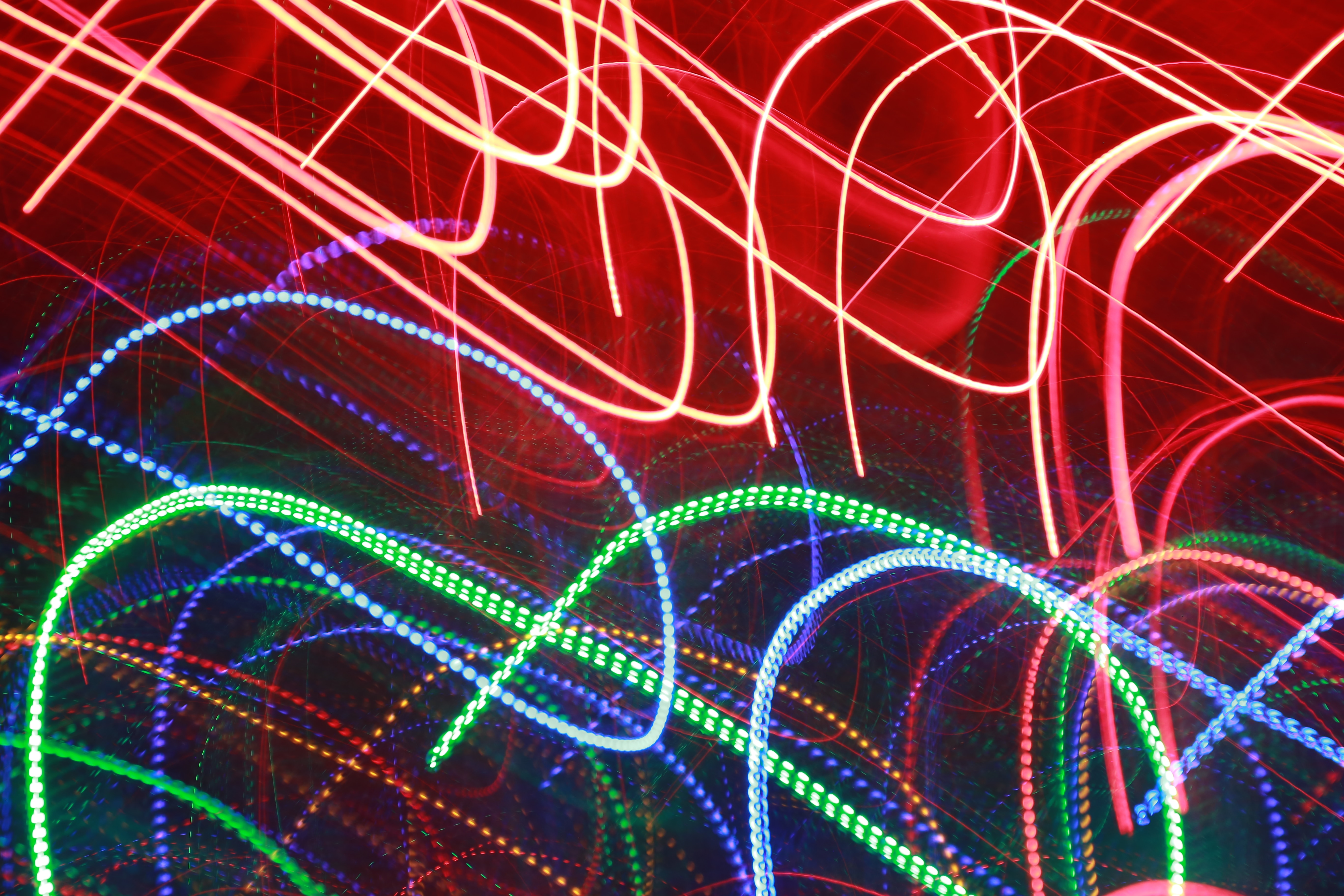 Free download wallpaper Lights, Long Exposure, Motley, Light, Shine, Lines, Multicolored, Abstract on your PC desktop