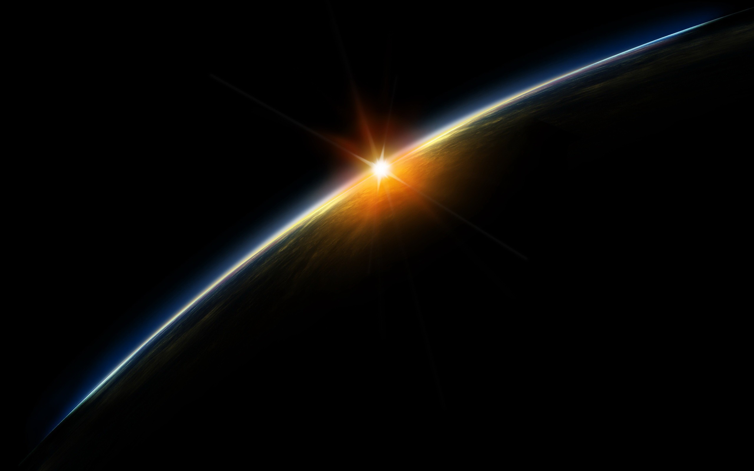 Восход солнца в космосе