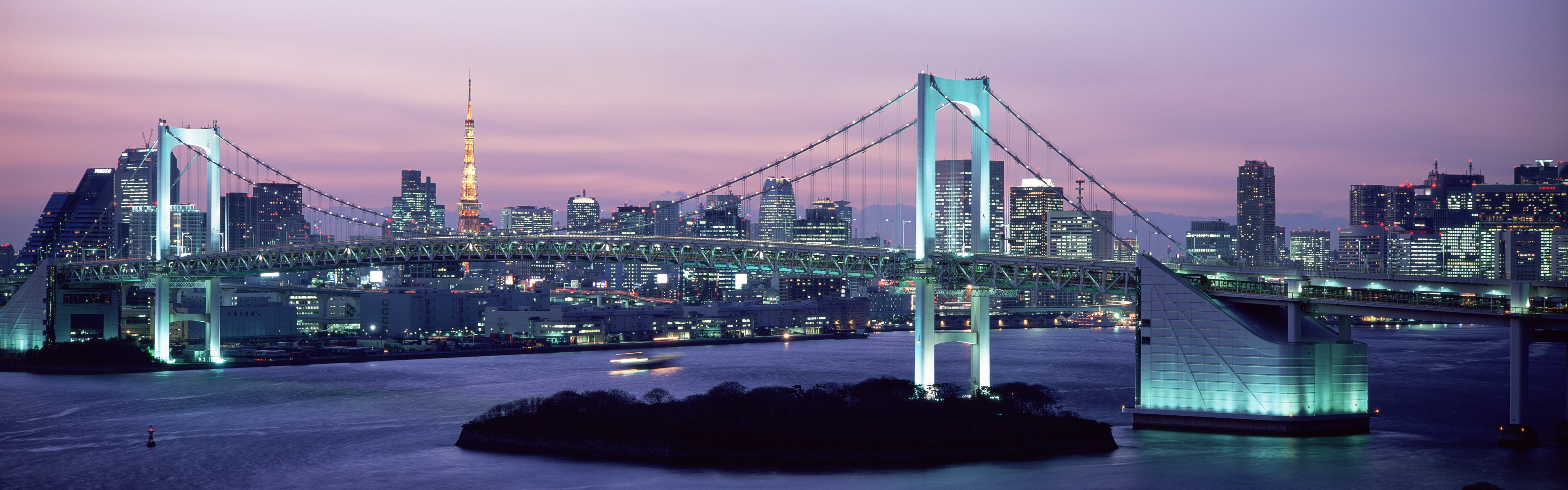 277079 скачать картинку япония, сделано человеком, радужный мост, токио, мосты - обои и заставки бесплатно