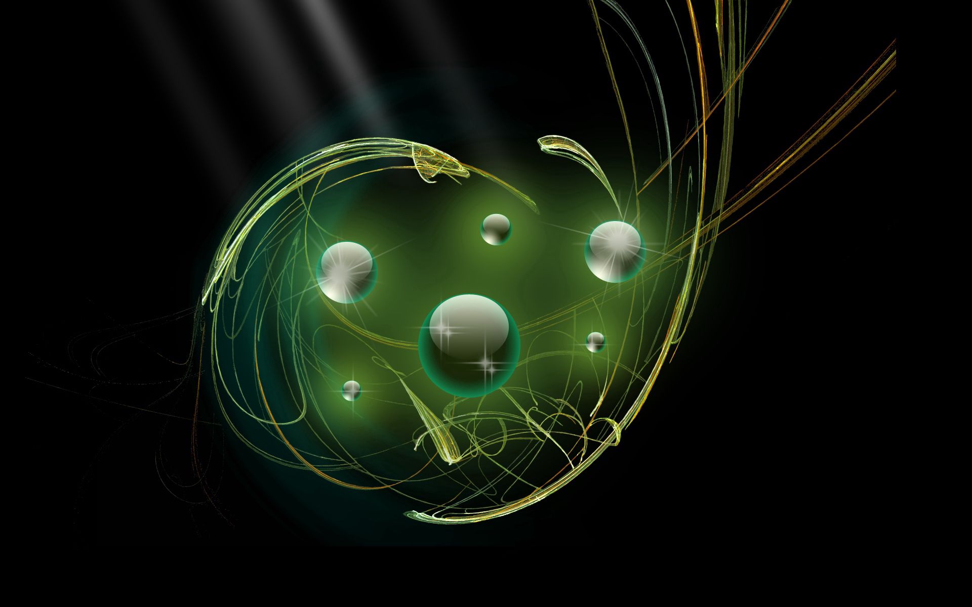 balls, form, abstract, green, light, lines, light coloured wallpapers for tablet