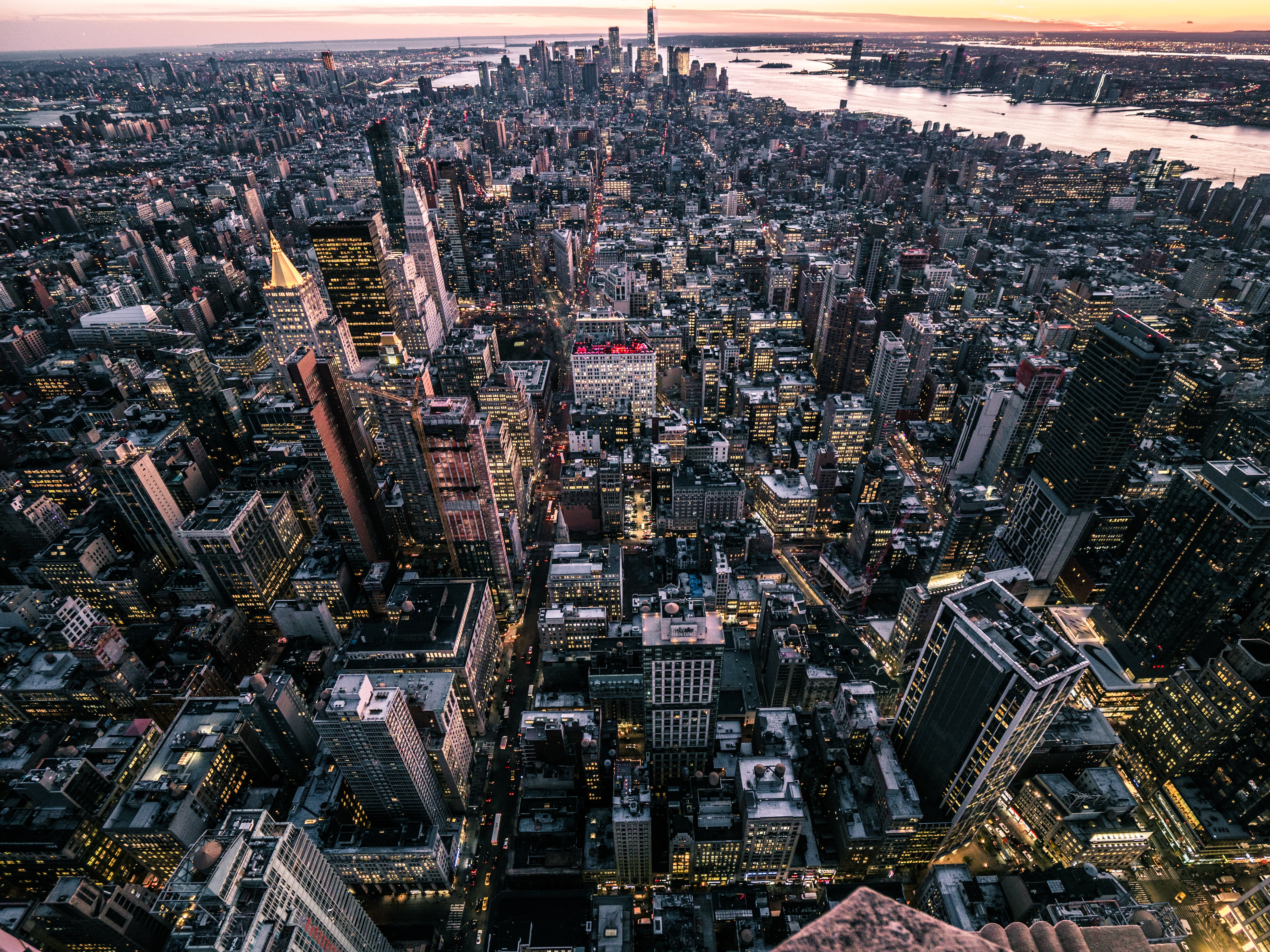 Скачать картинку Сша, Вид Сверху, Город, Города, Нью Йорк в телефон бесплатно.