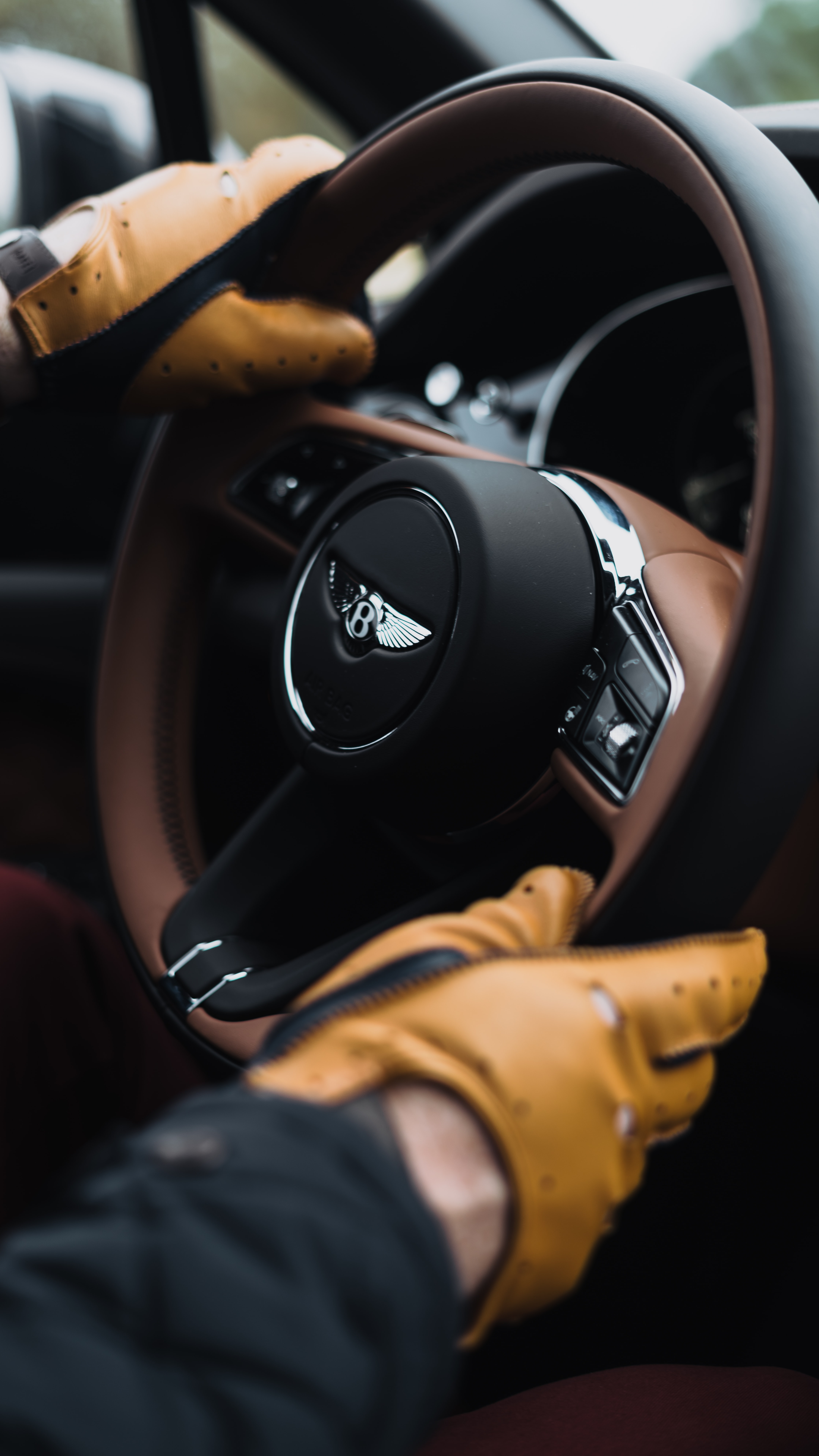 bentley, steering wheel, hands, cars, car, rudder, gloves