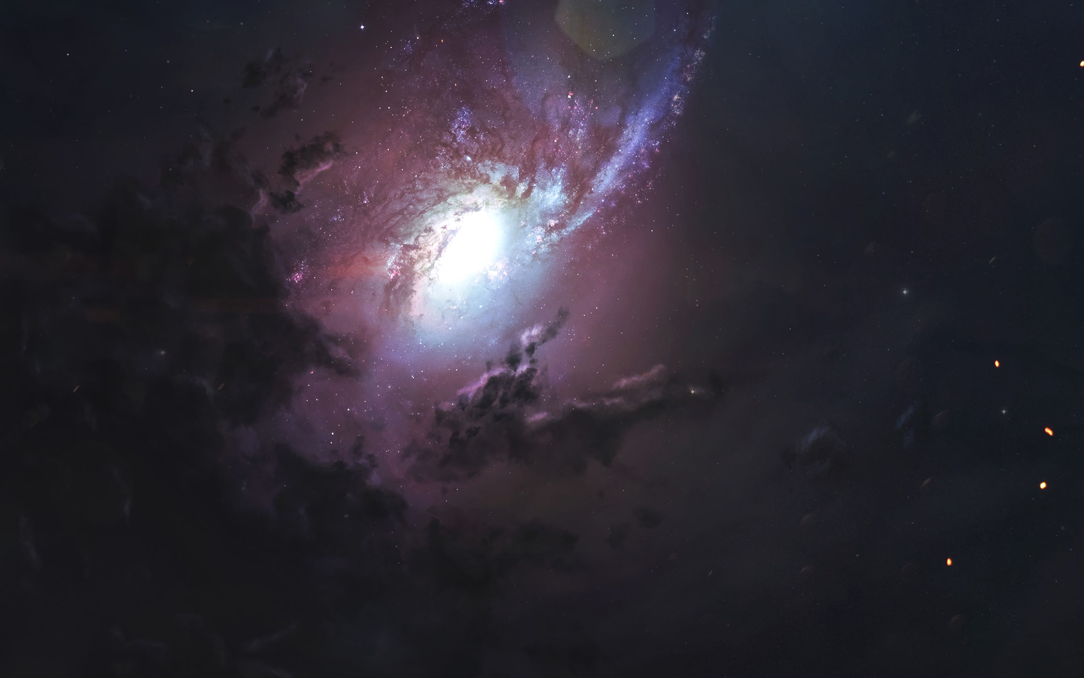 * Галактика m106 (космический телескоп «Спитцер», НАСА)