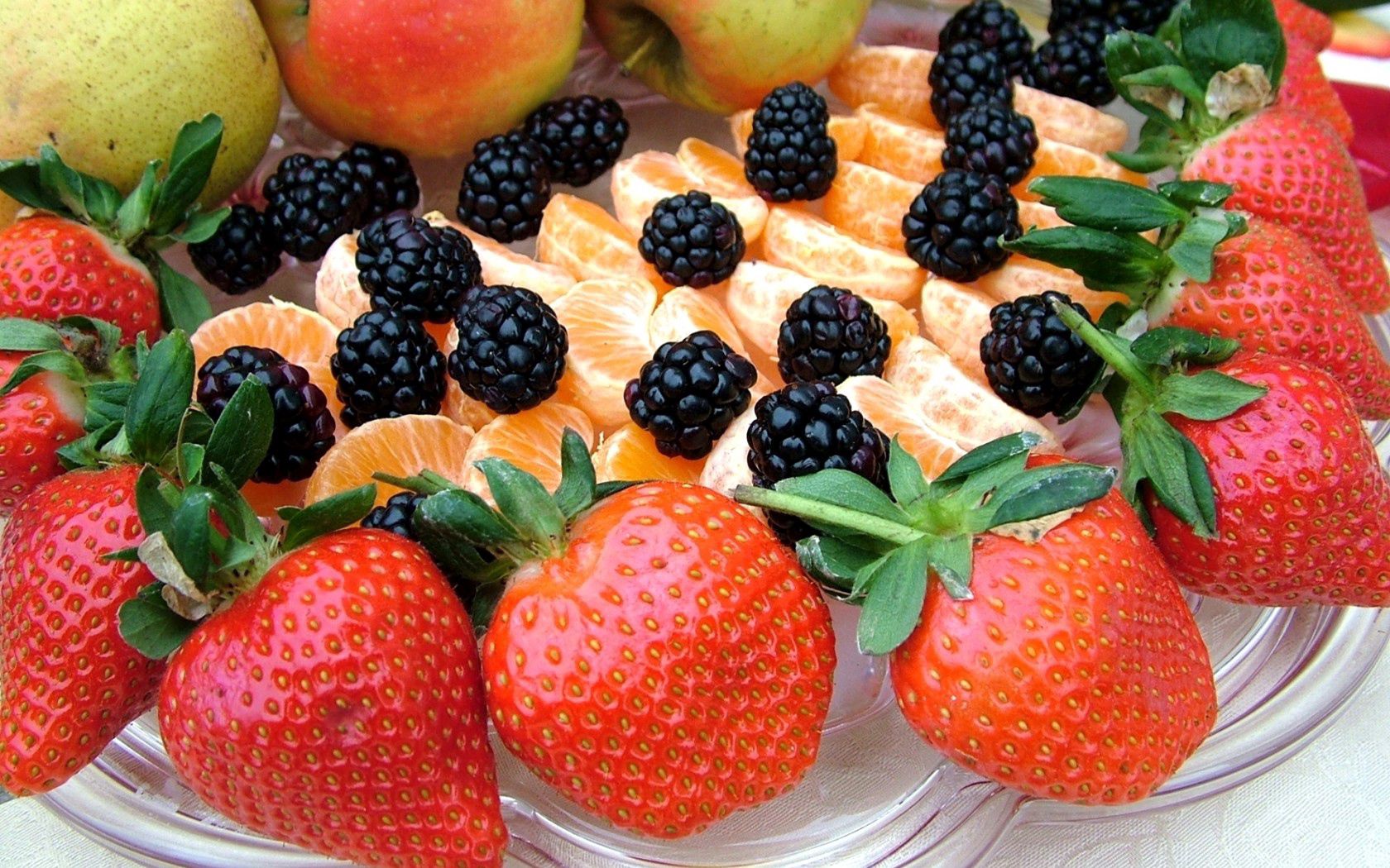 food, tangerines, strawberry, apples, blackberry 1080p