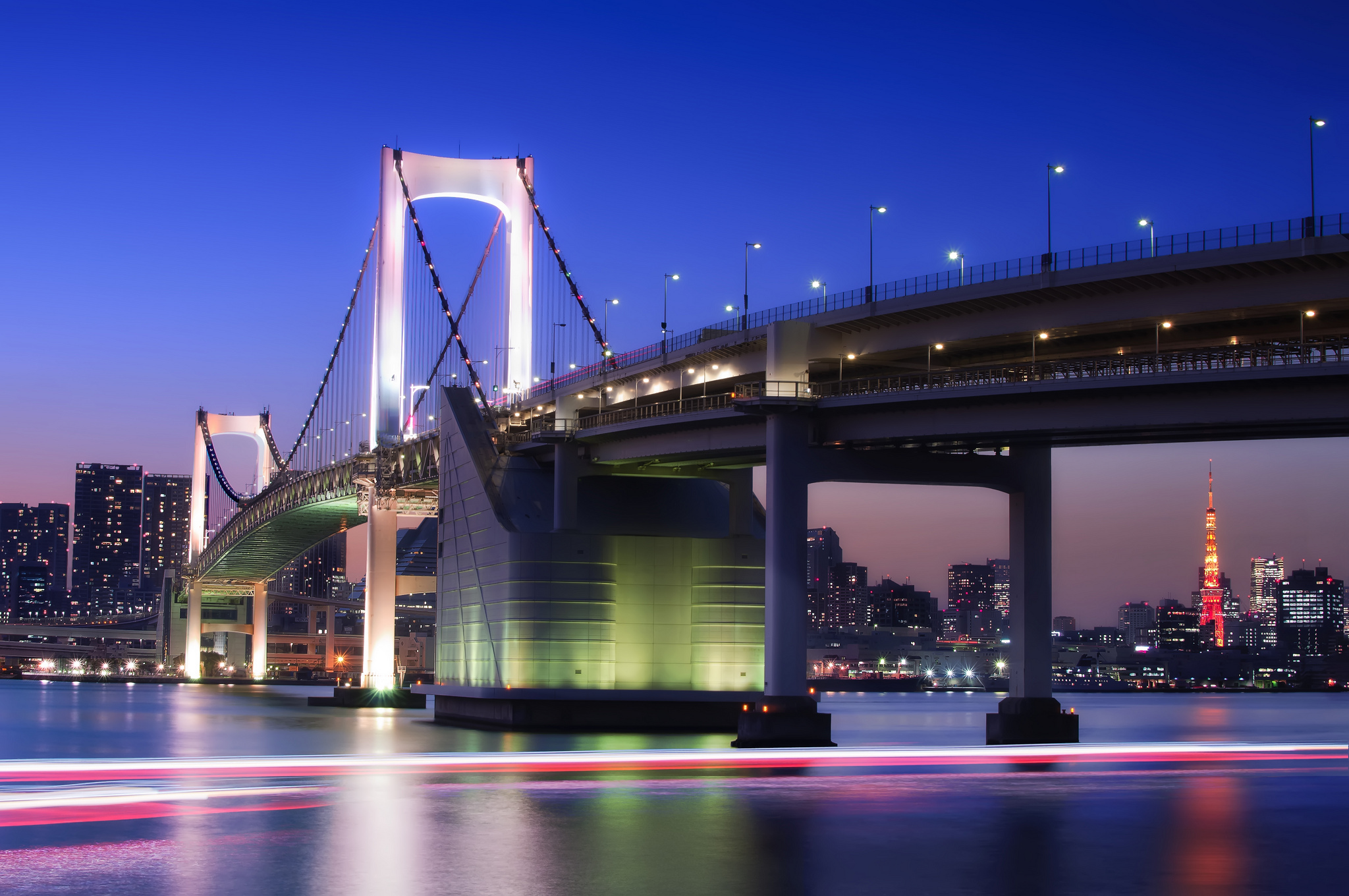 301449 télécharger l'image tokyo, construction humaine, pont arc en ciel, japon, des ponts - fonds d'écran et économiseurs d'écran gratuits