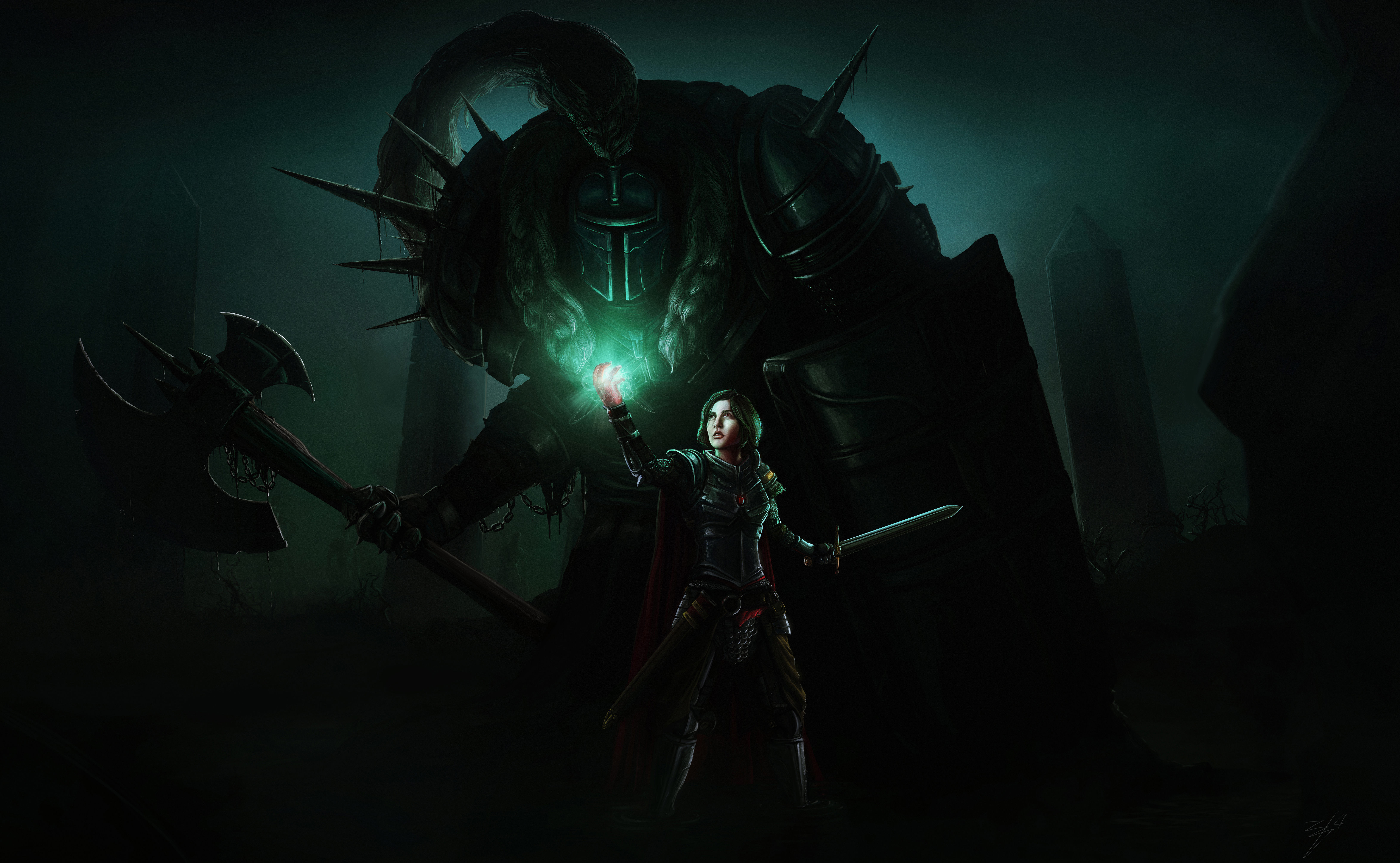 Free HD light, video game, dark souls, armor, axe, magic, sword