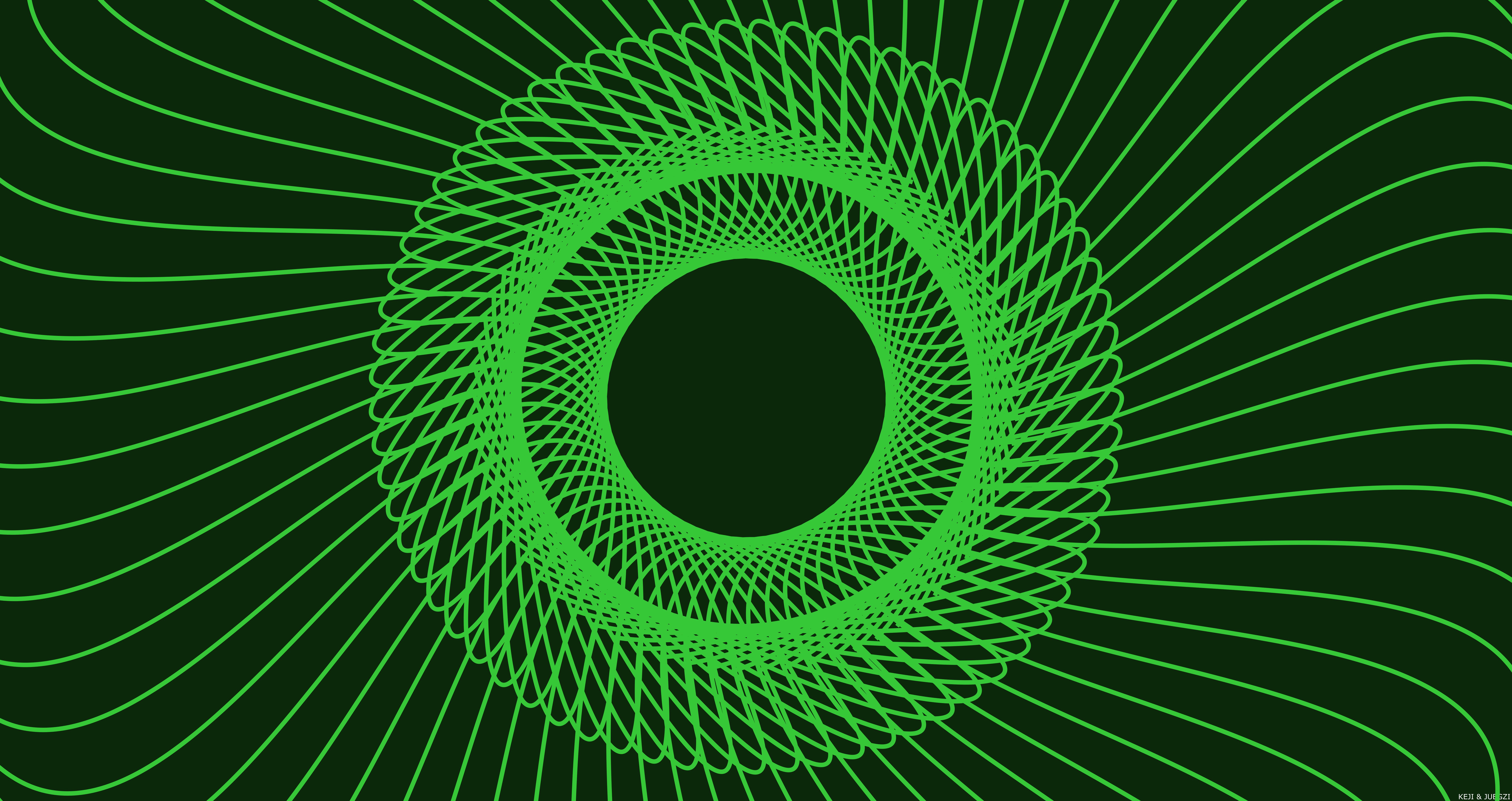 abstract, green, lines, spiral