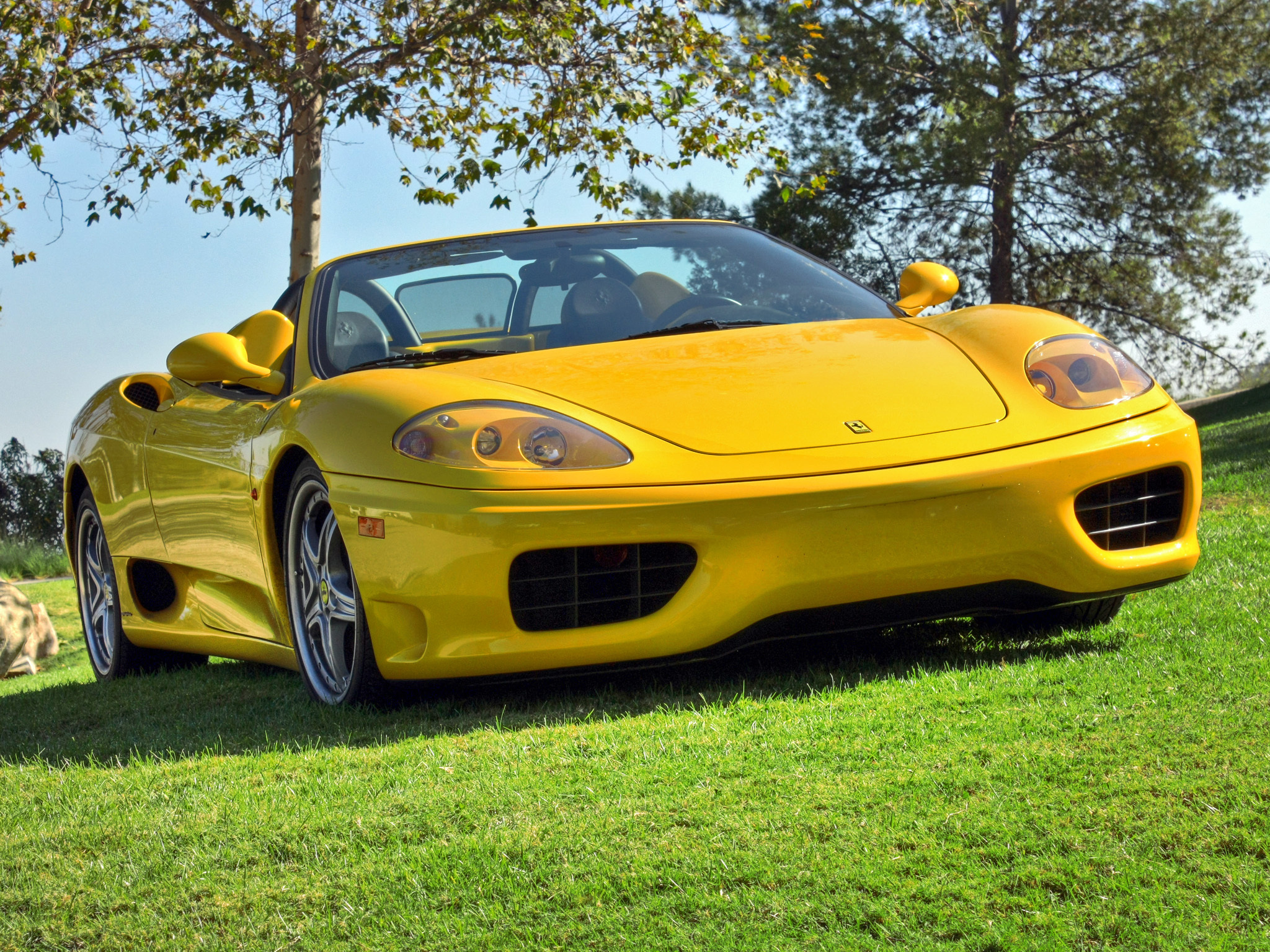 Download mobile wallpaper Cabriolet, Ferrari 360, Spider, Front View, Cars for free.