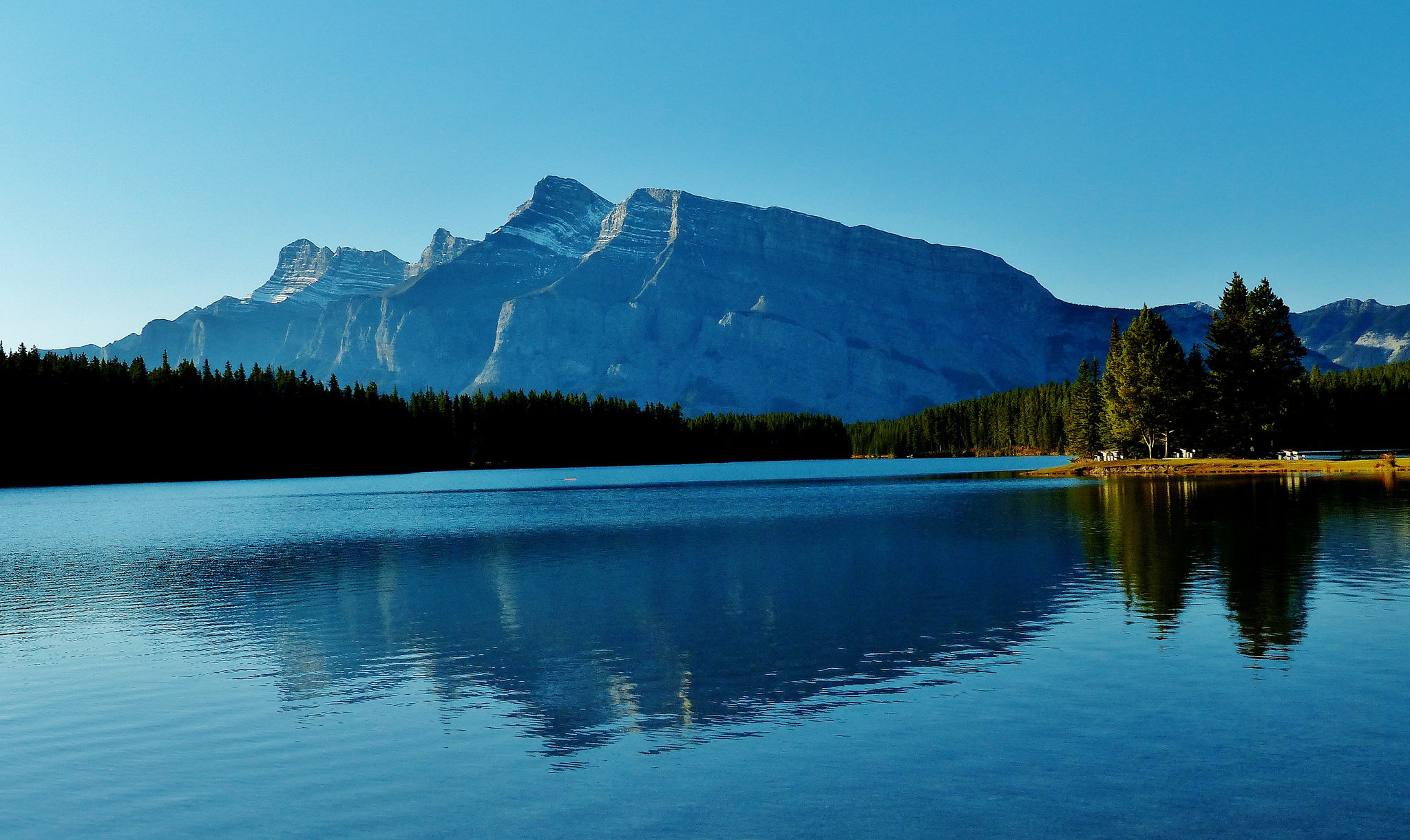 377272 скачать картинку озеро, земля/природа, альберта, национальный парк банф, канада, лес, гора, природа, отражение, озера - обои и заставки бесплатно