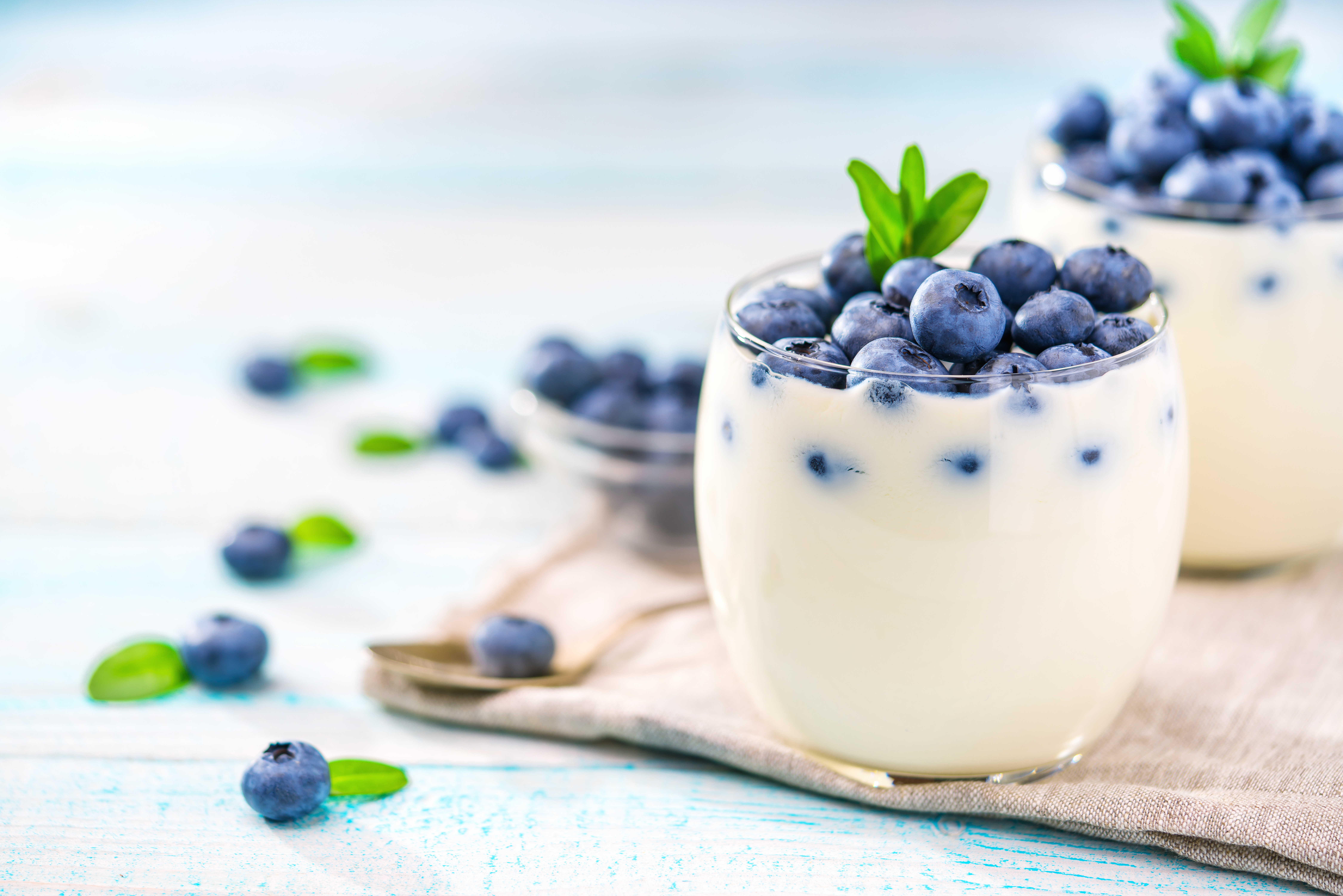 Desktop FHD blueberry, yogurt, food, berry, dessert, fruit, still life
