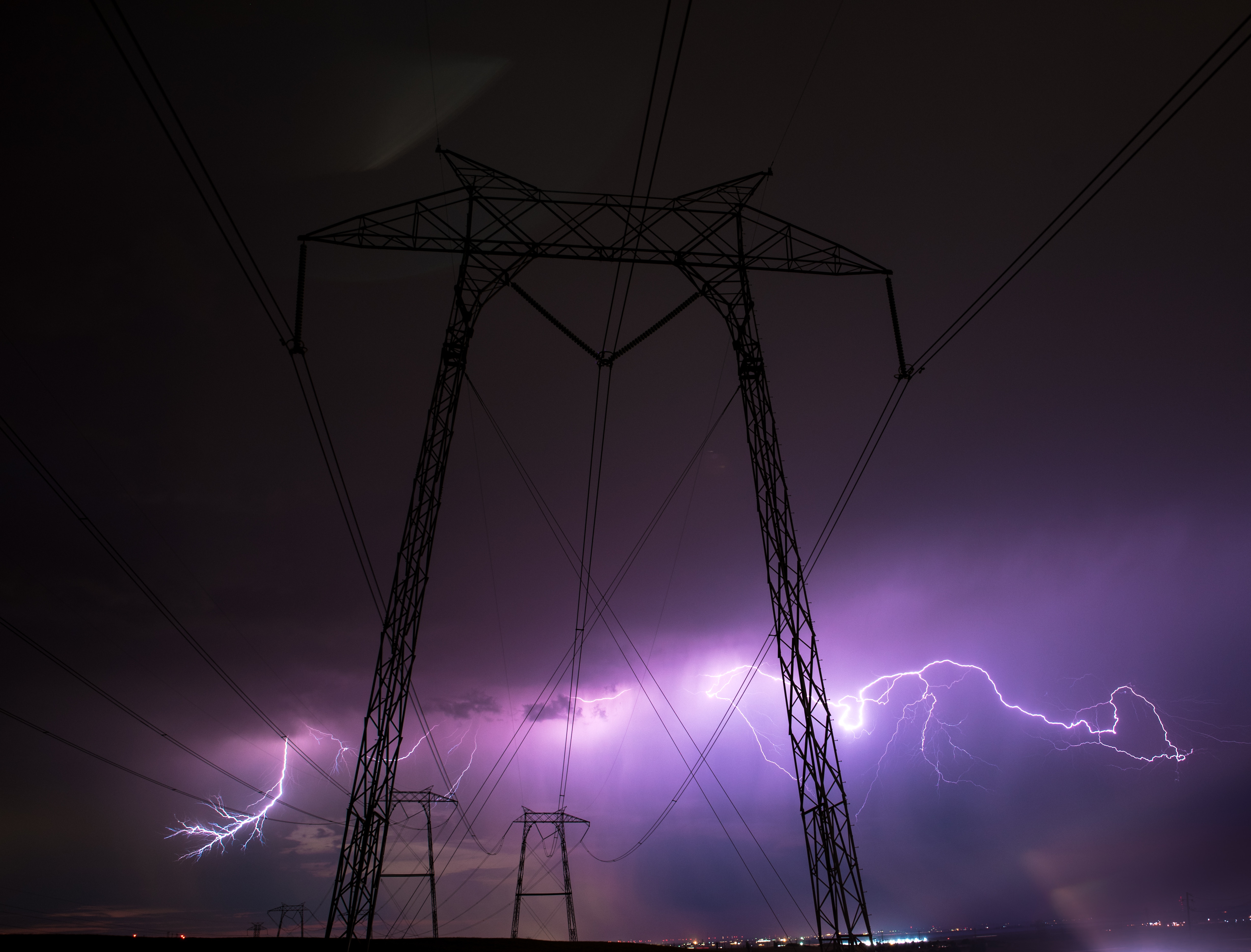 storm, nature, sky, night, mainly cloudy, overcast, thunderstorm, wires, wire