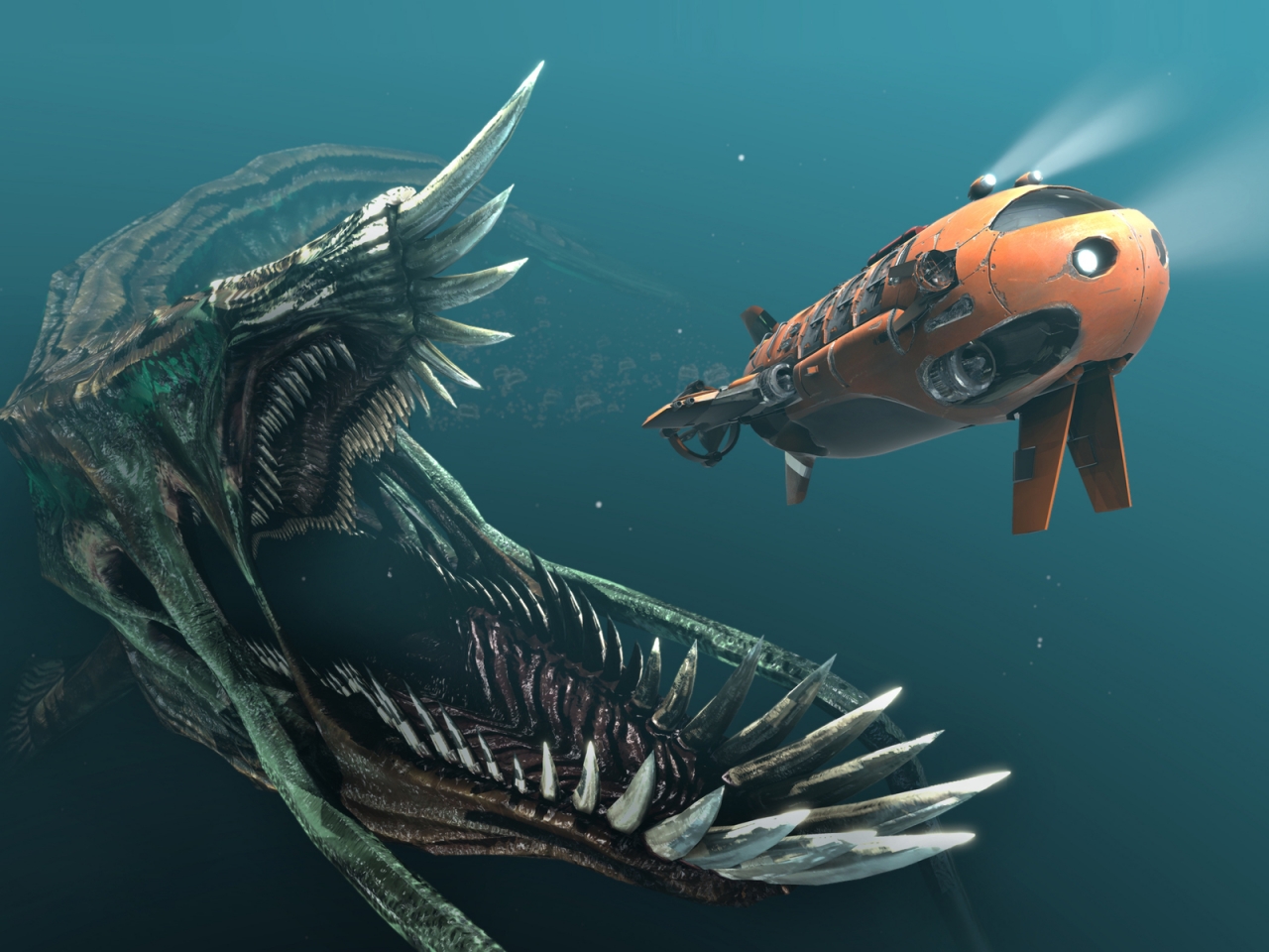 fantasy, sea monster HD wallpaper
