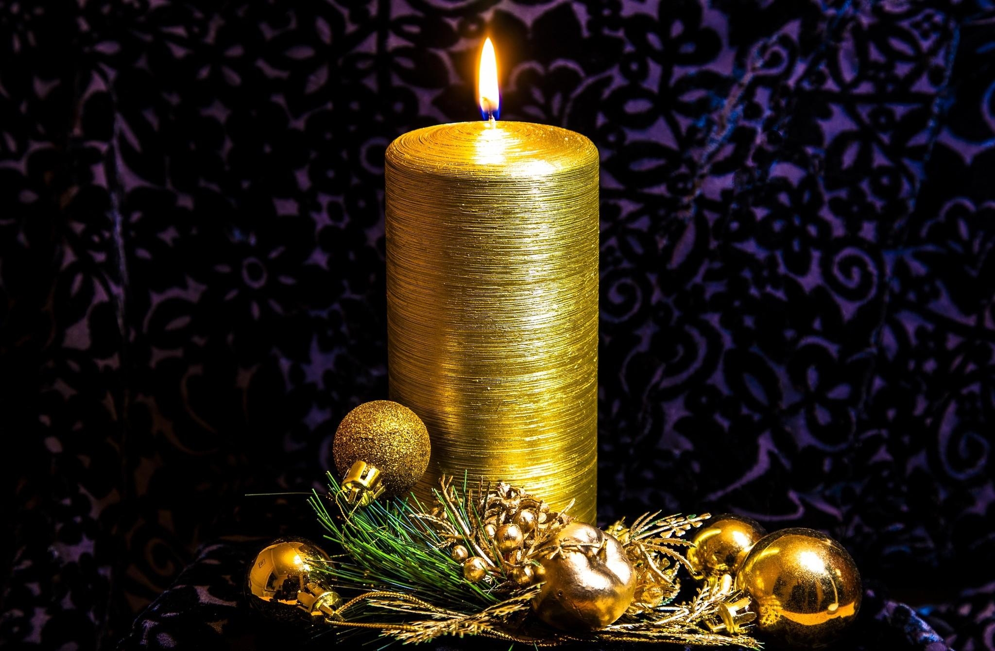 candle, gold, holidays, toys, needles wallpapers for tablet