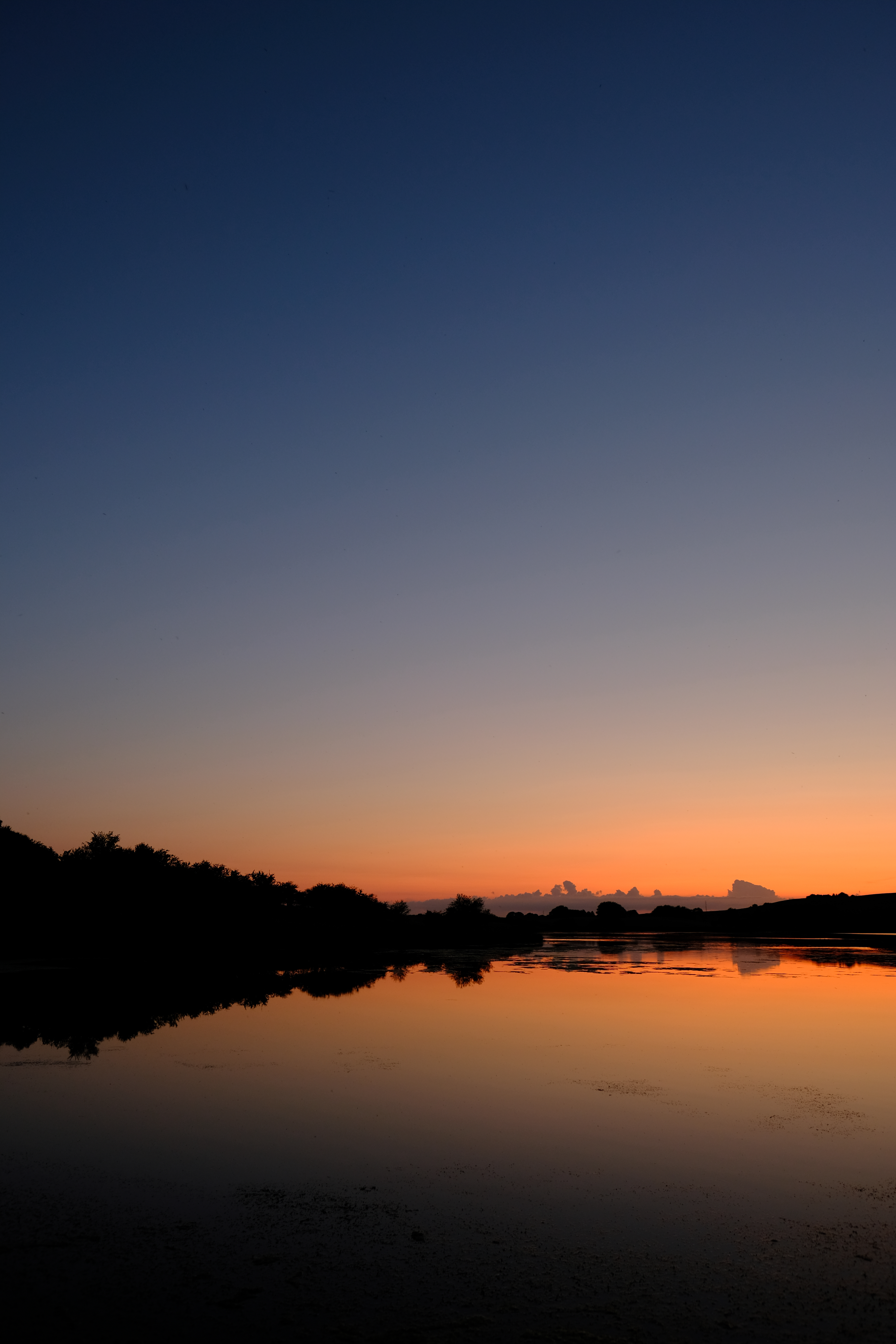 twilight, landscape, nature, sunset, lake, dark, dusk Panoramic Wallpaper