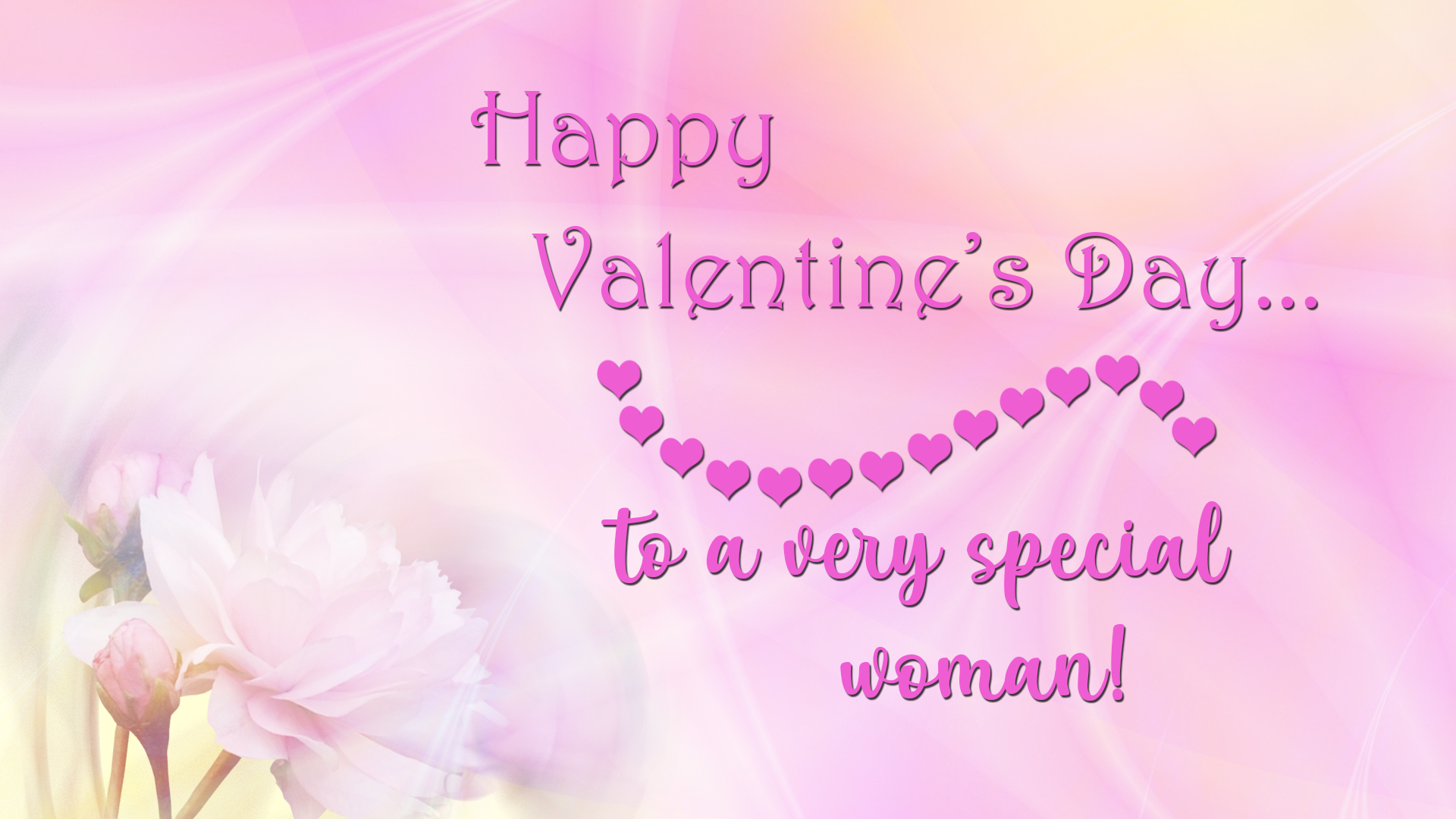 Very special woman. Pink Love background. Pink International Womens Day.