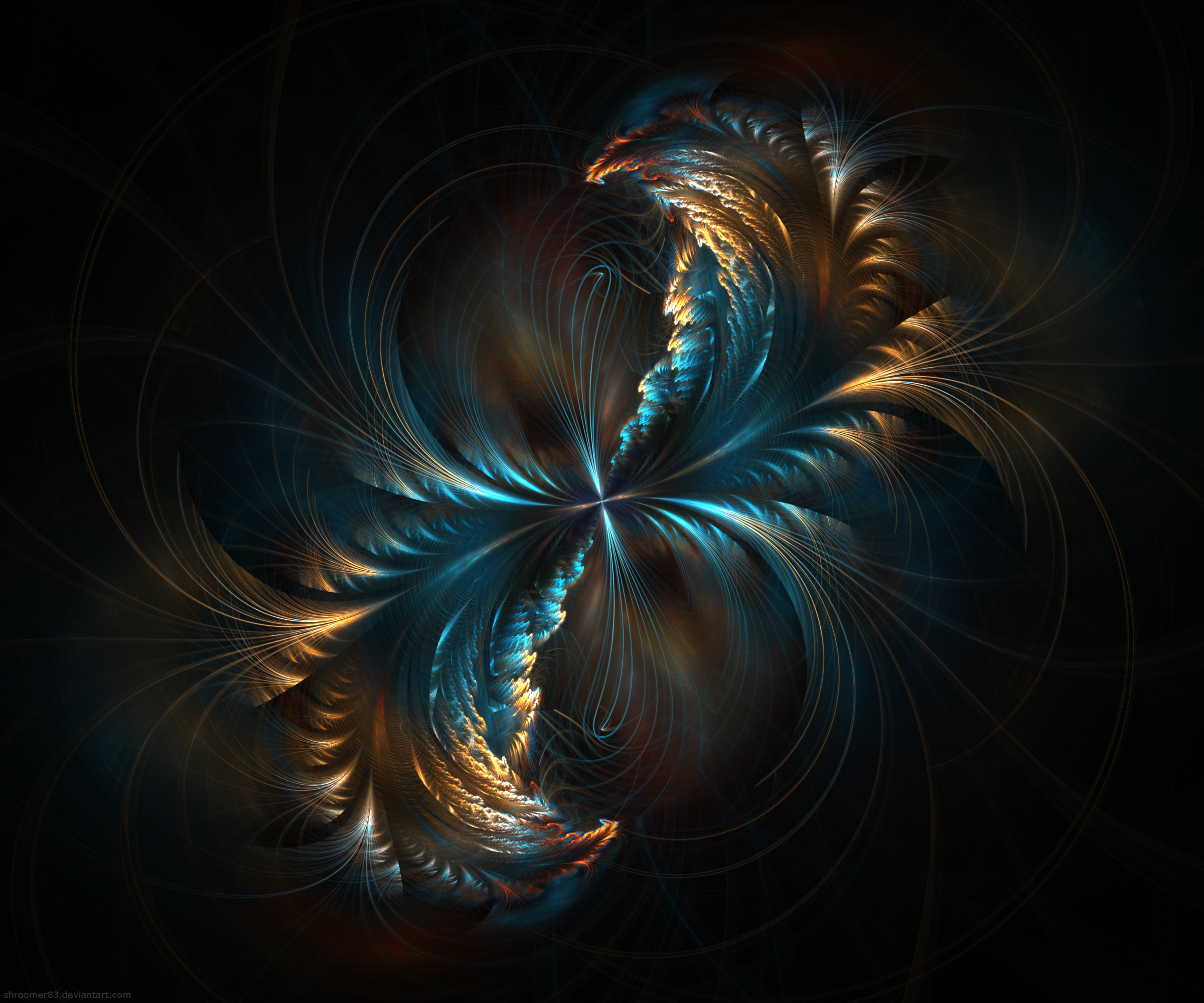 abstract, lines, pattern, fractal, symmetry QHD