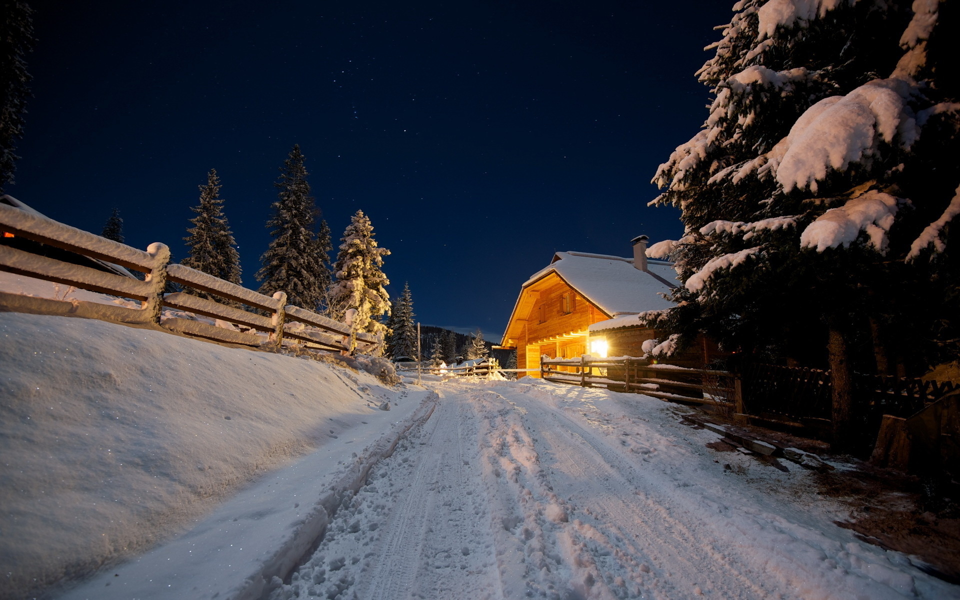 Download mobile wallpaper Winter, Roads, Landscape for free.