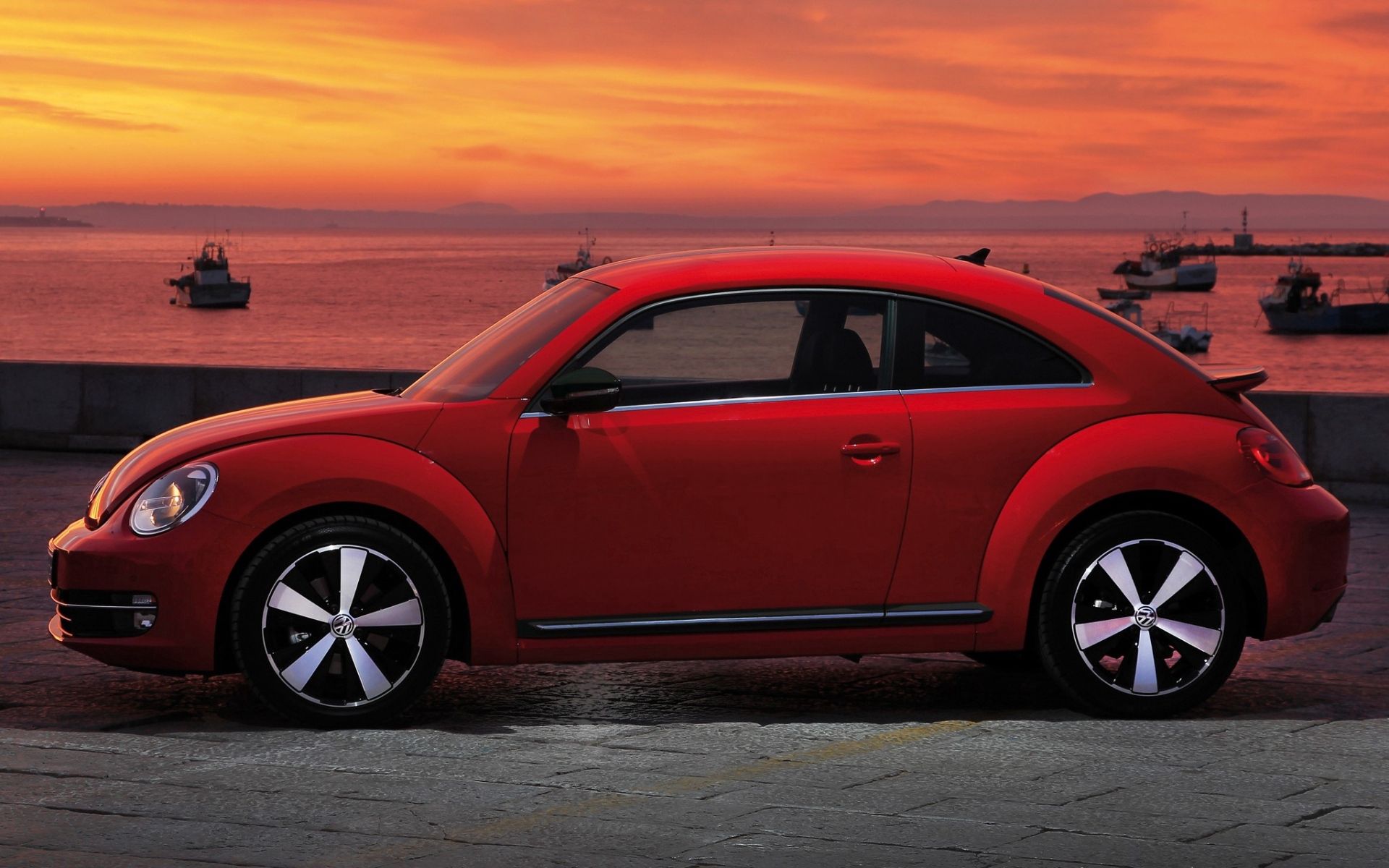 Handy-Wallpaper Cars, Fusca, Seitenansicht, Volkswagen kostenlos herunterladen.