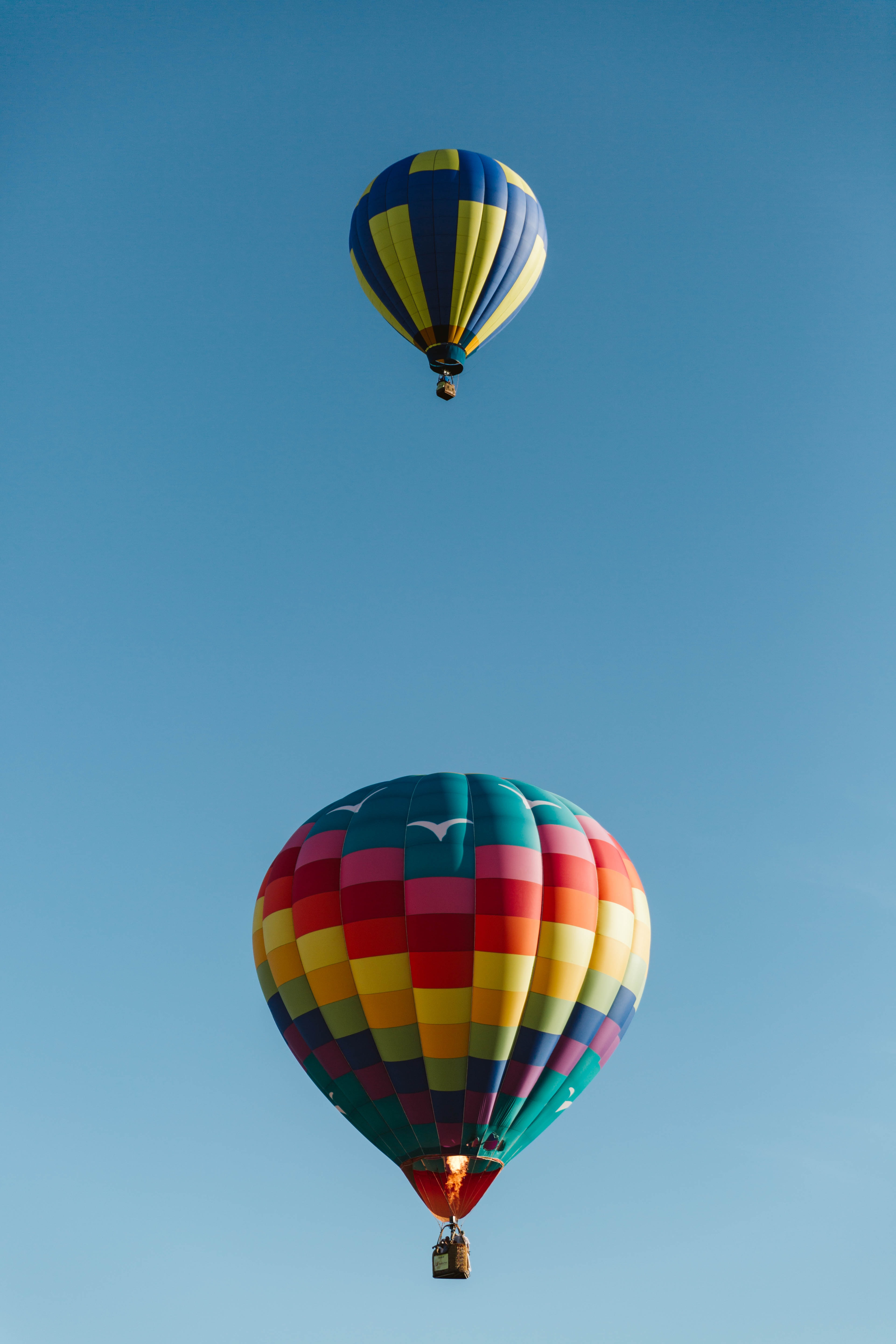 balloons, sky, miscellanea, miscellaneous, multicolored, motley, flight