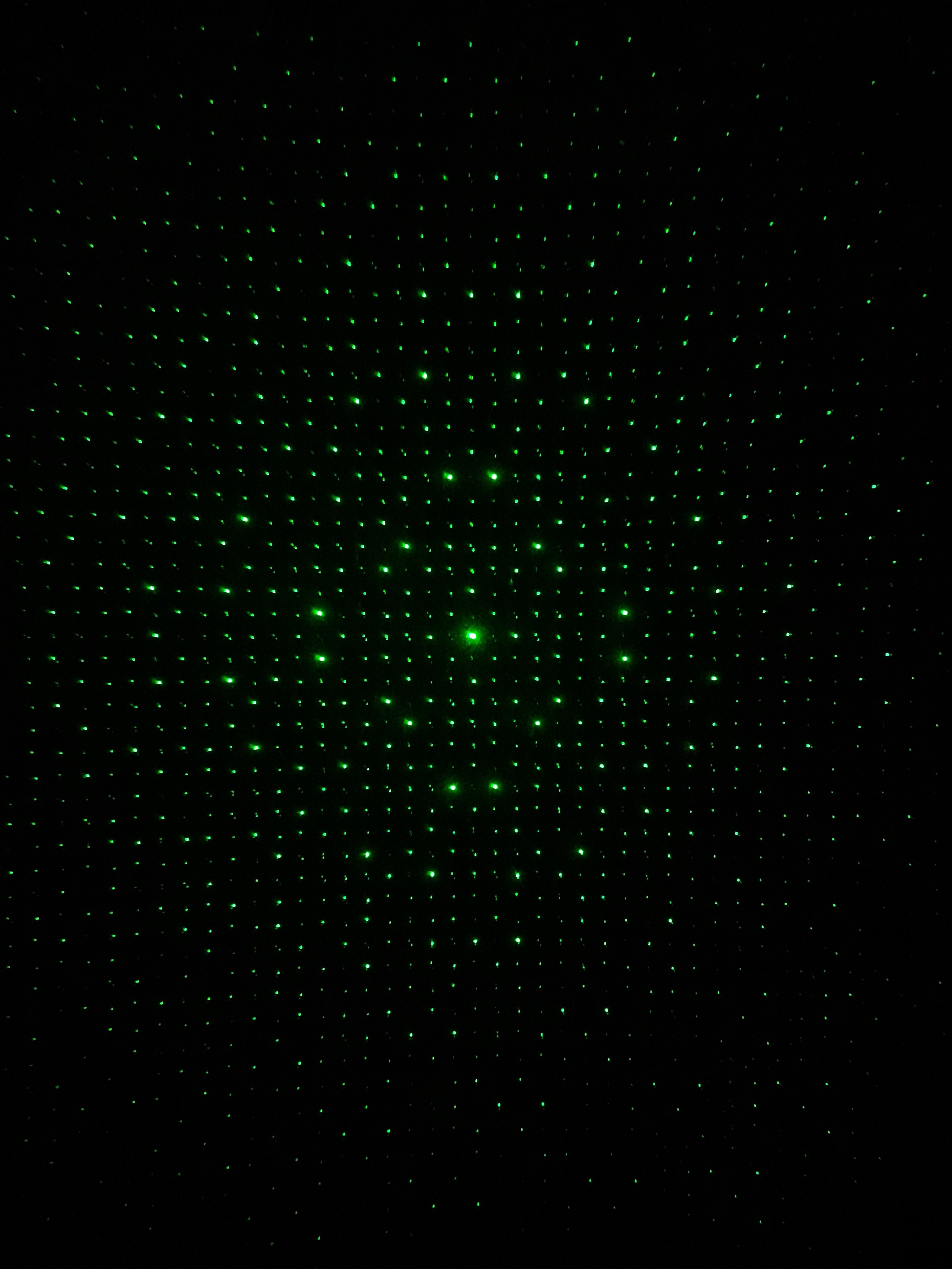 Mobile wallpaper green, dark, optical illusion, abstract, glow, points, point