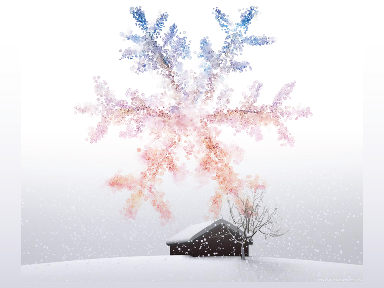 snowflake, artistic, nature