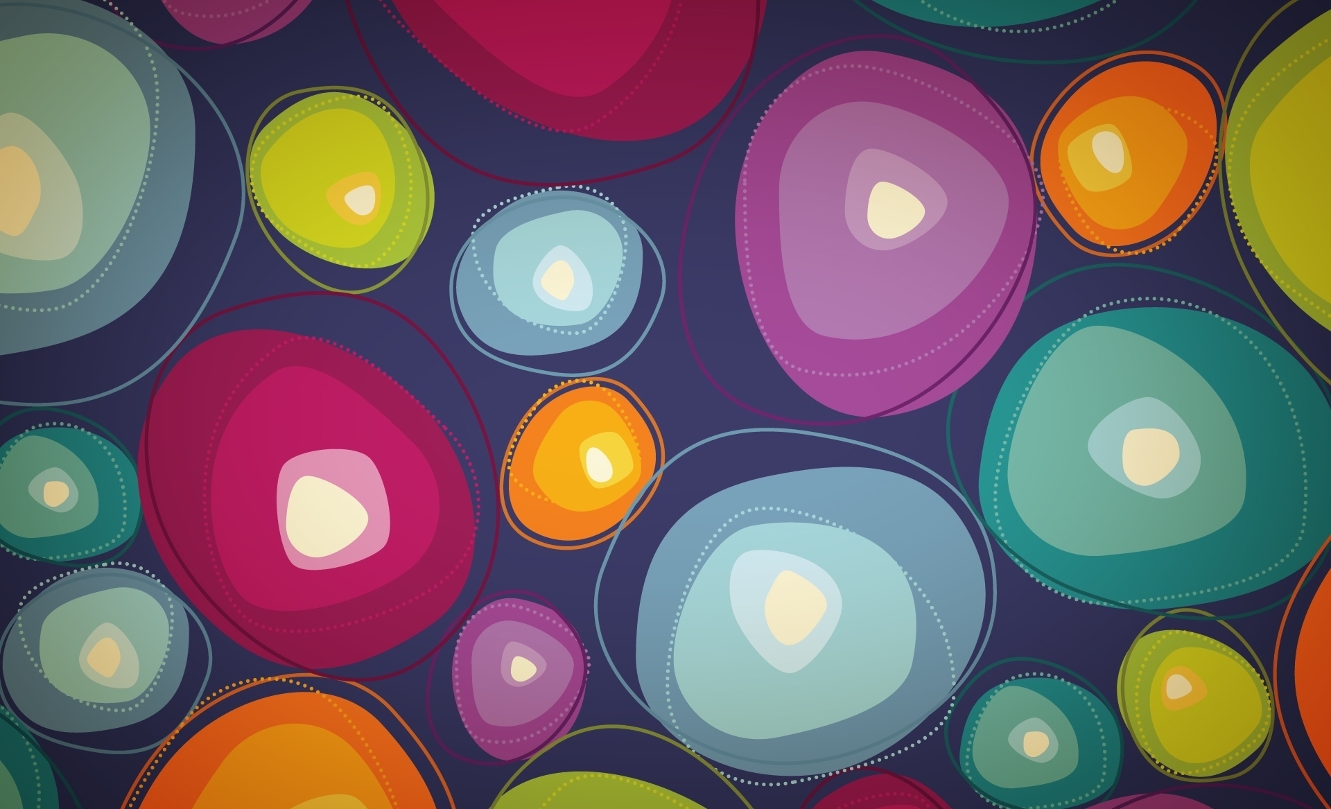 background, multicolored, circles, motley, texture, textures Panoramic Wallpaper