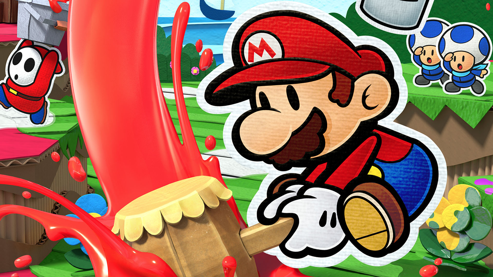 Far nintendo. Paper Mario Color Splash. Бумажный Марио. Игра IVSUB paper Mario Color Splash. Марио цвета.