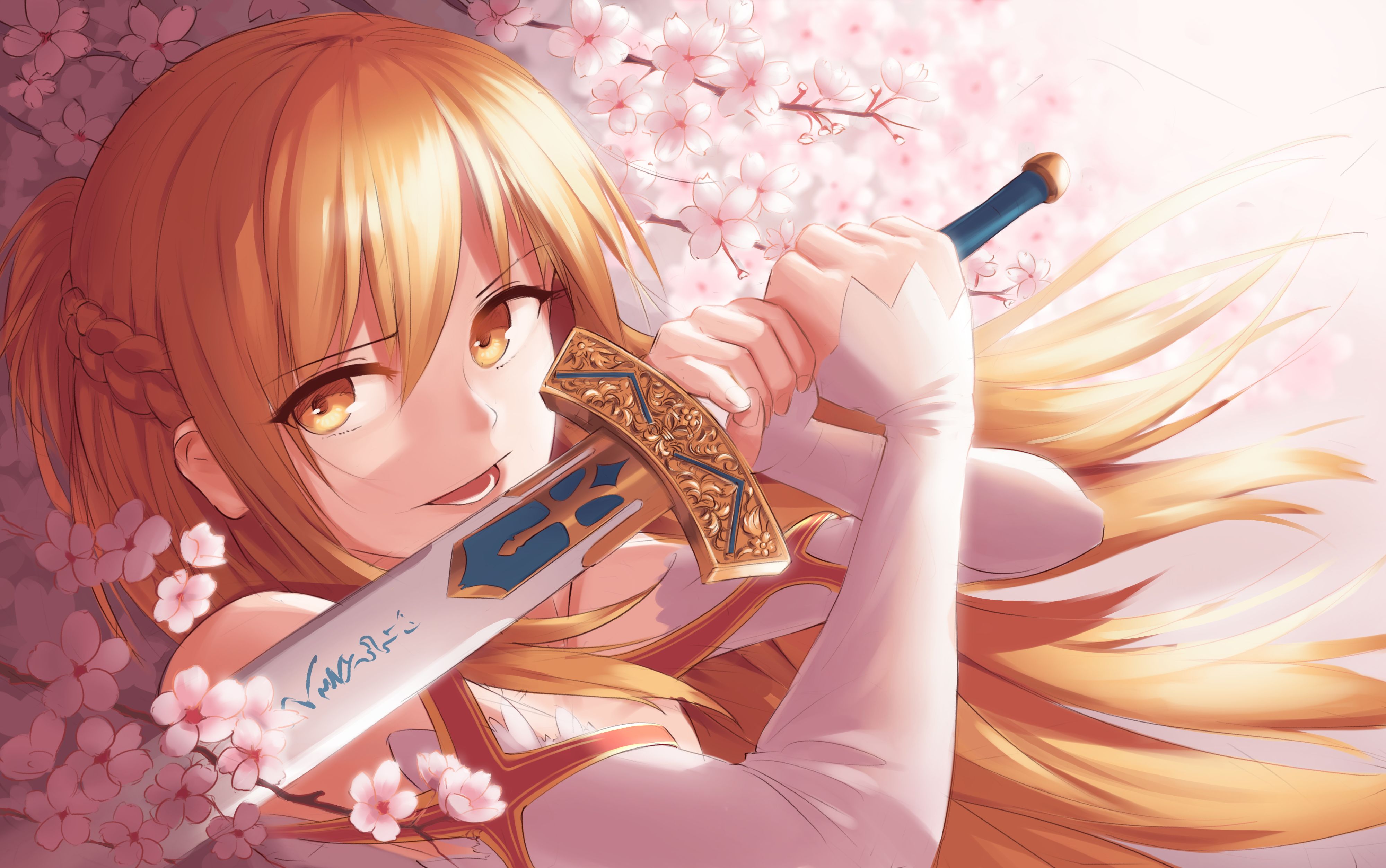 HD wallpaper: anime sword excalibur warrior women blonde saber fate series  | Wallpaper Flare