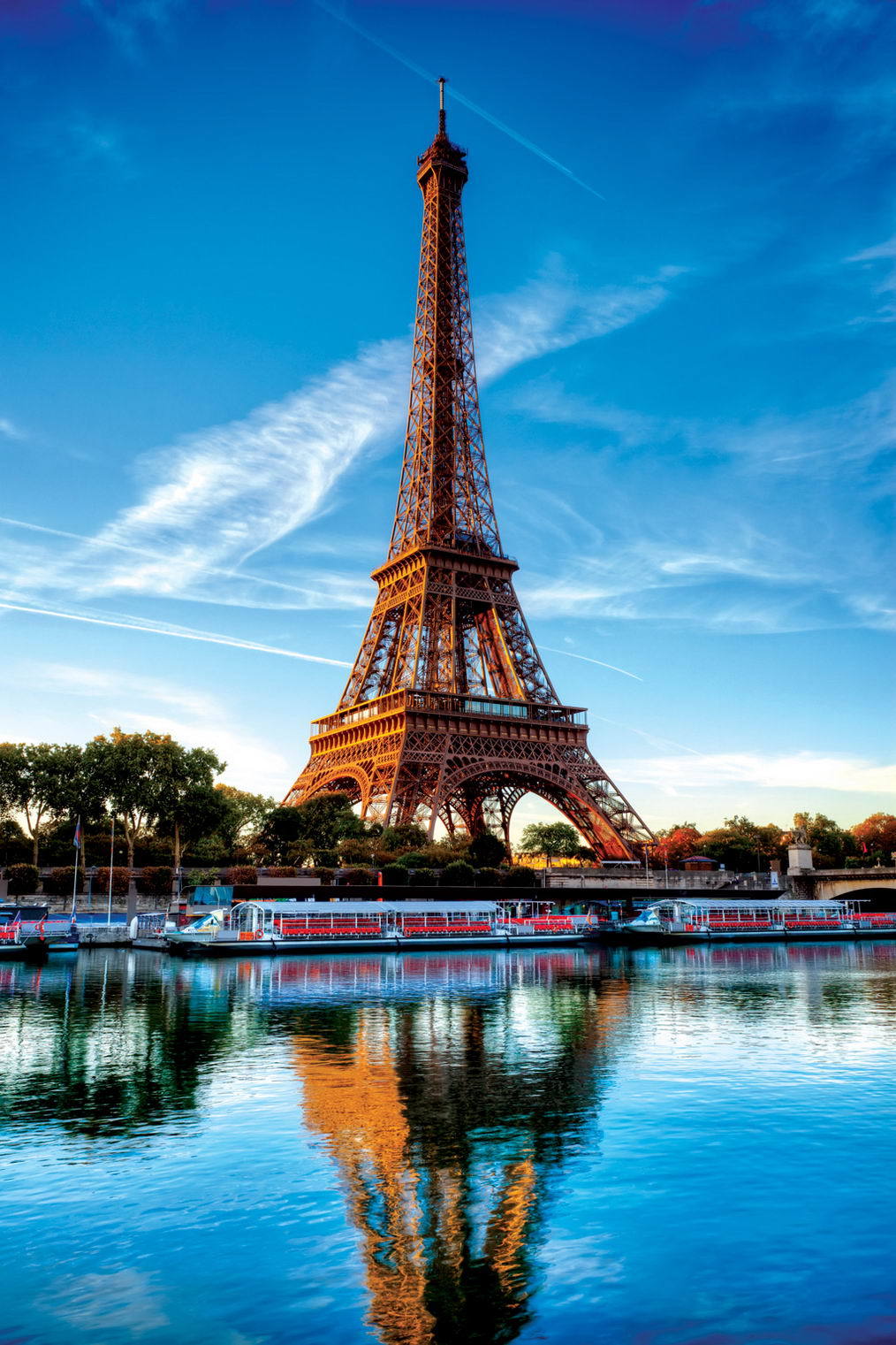 Baixar papel de parede para celular de Paisagem, Torre Eiffel, Paris, Rios, Arquitetura gratuito.
