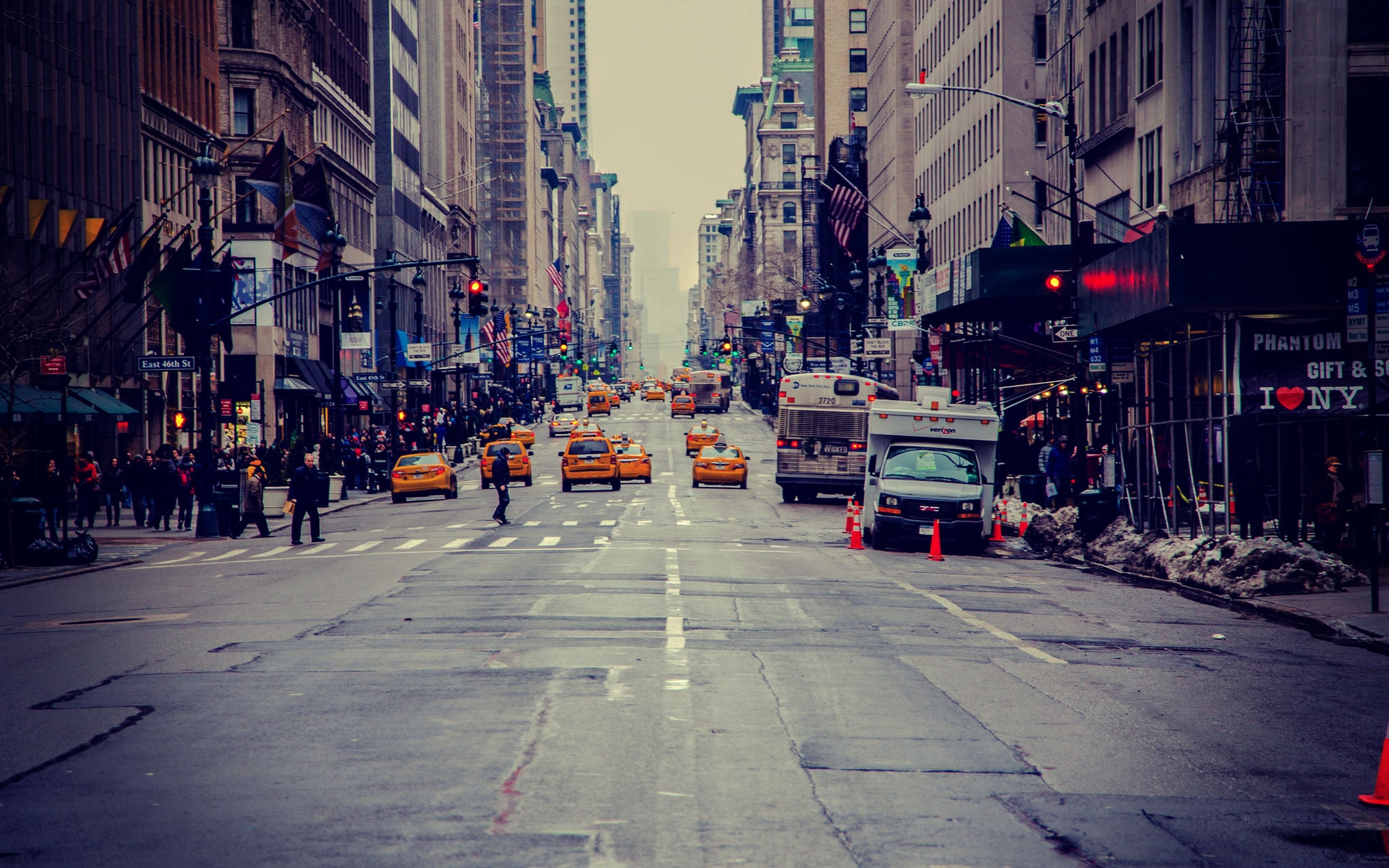 street, man made, new york, building, city, taxi, usa, cities