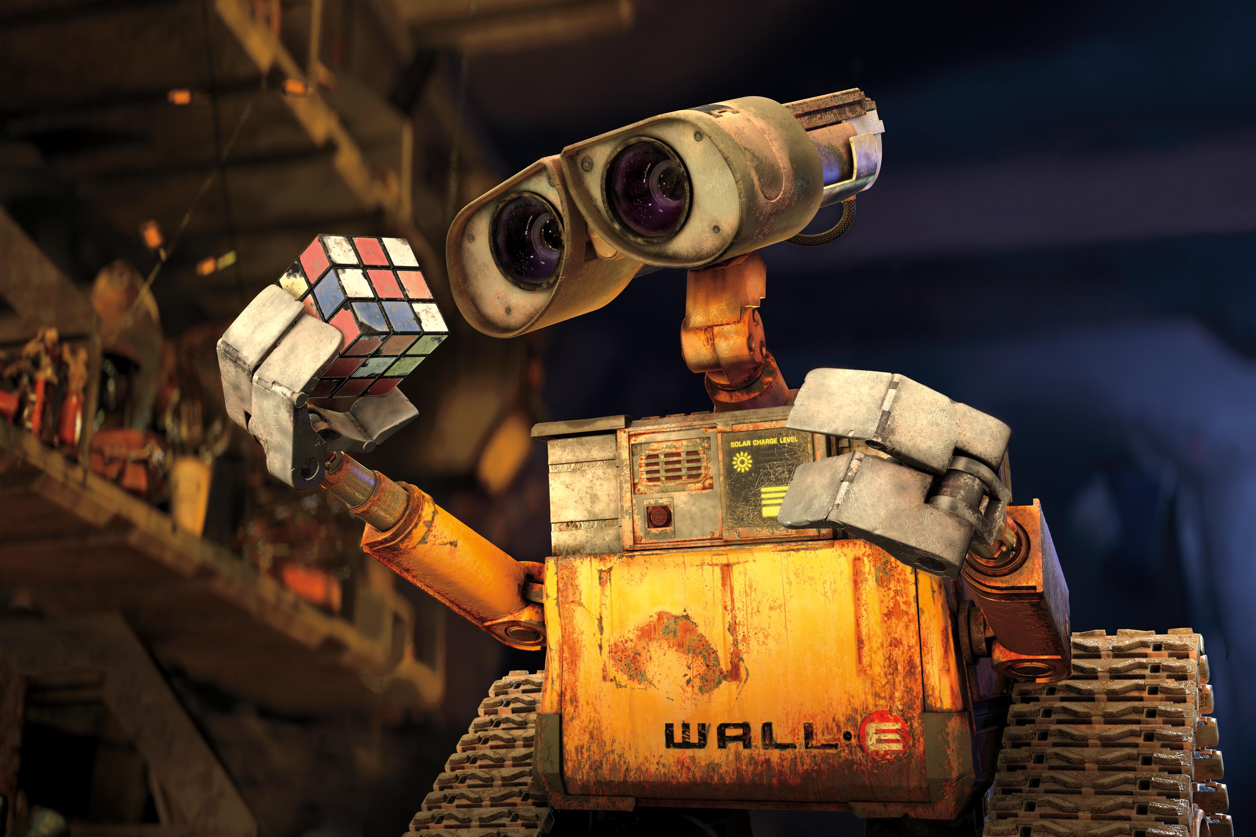 robot, wall·e, rubik's cube, wall·e (character), movie