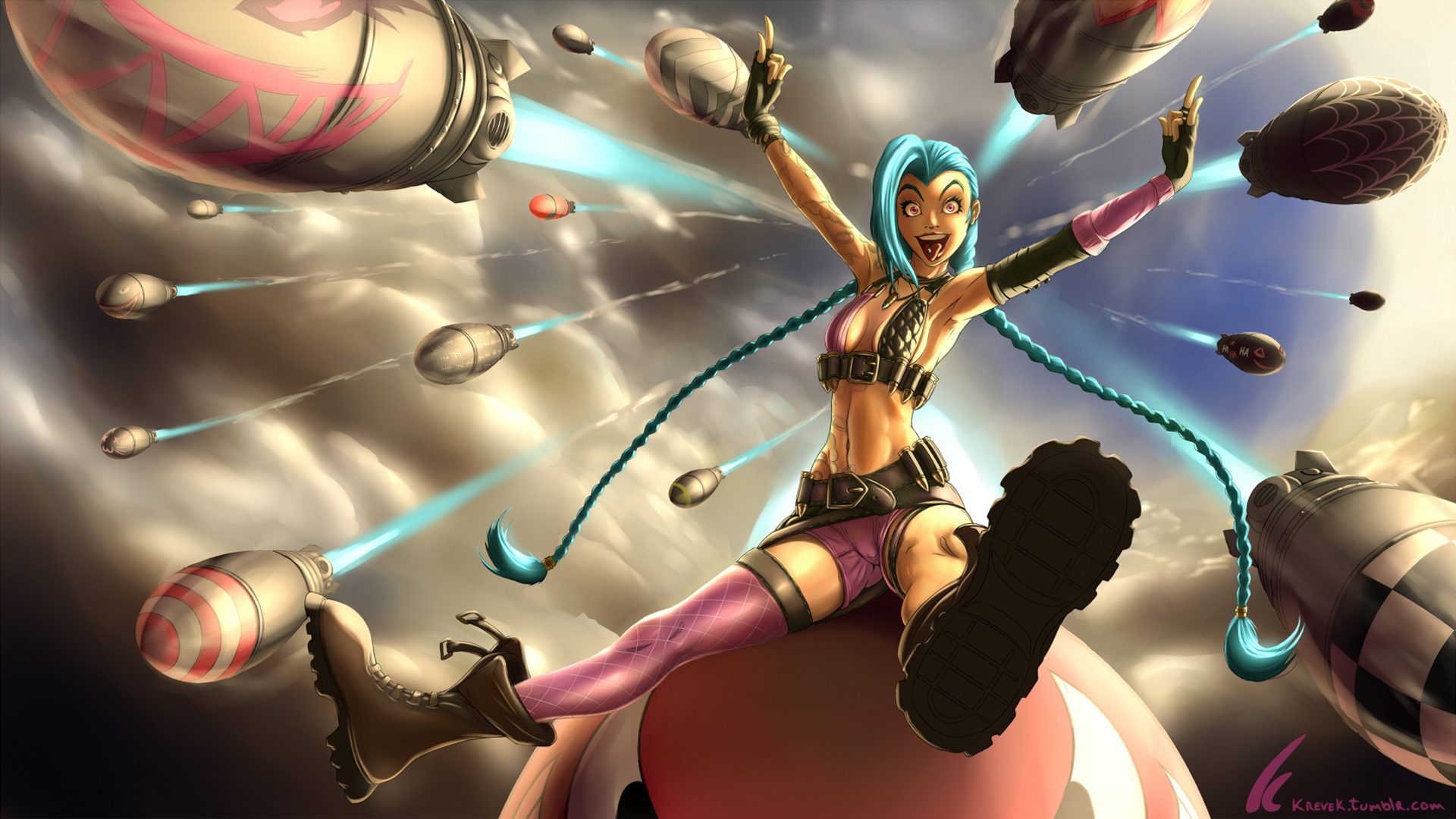 Mobile wallpaper: League Of Legends, Video Game, Jinx (League Of Legends),  673117 download the picture for free.